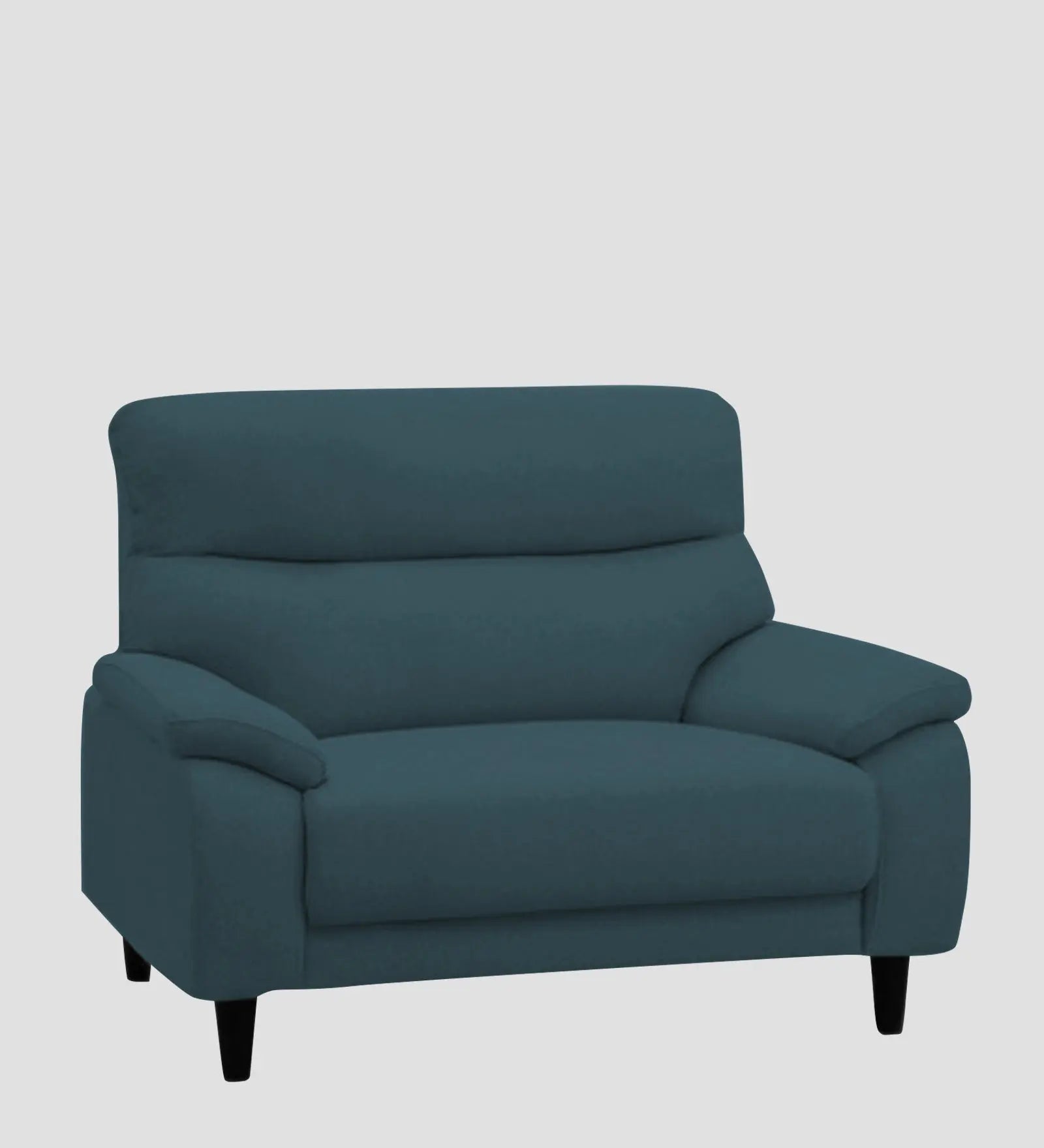Zibby Fabric 1 Seater Sofa In Sea Blue Colour Febonic Living