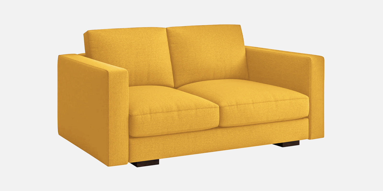 Messy Fabric 2 Seater Sofa In Bold Yellow Colour - Febonic Living