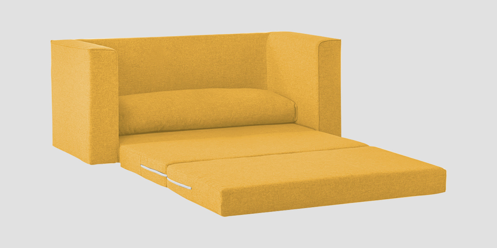Kenia Fabric 3 Seater Foldable Sofa Cum Bed In Bold Yellow Colour - Febonic Living