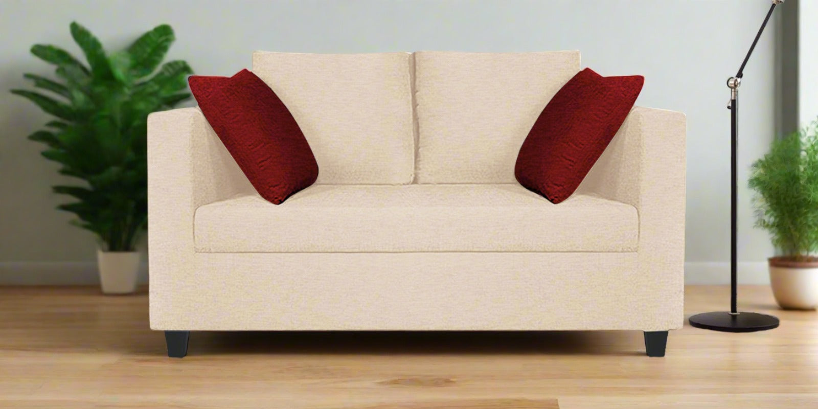 Nuska Fabric 2 Seater Sofa In Woom Beige Colour - Febonic Living