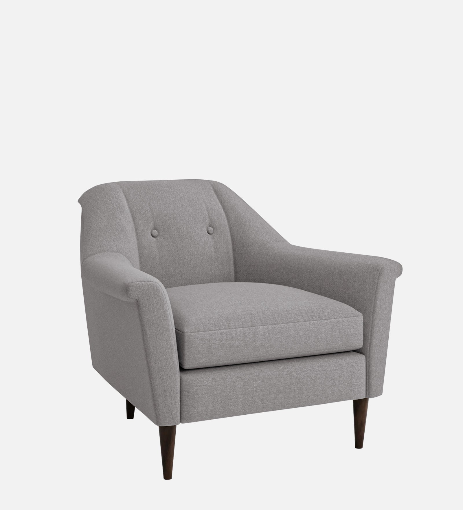 Homer Fabric 1 Seater Sofa In Silver Grey Colour - Febonic Living