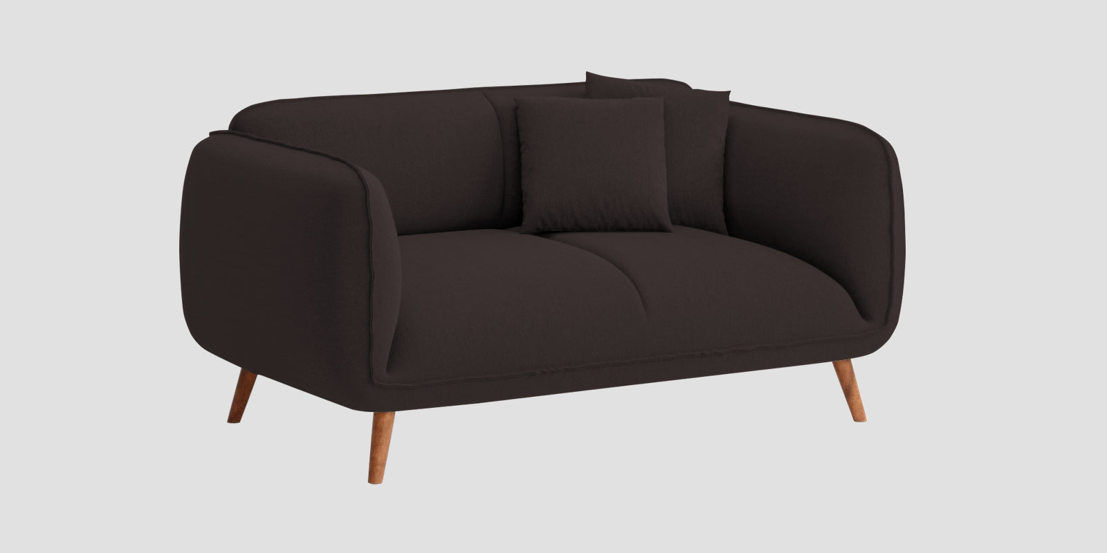 Zia Fabric 2 Seater Sofa In Pebble Brown Colour - Febonic Living