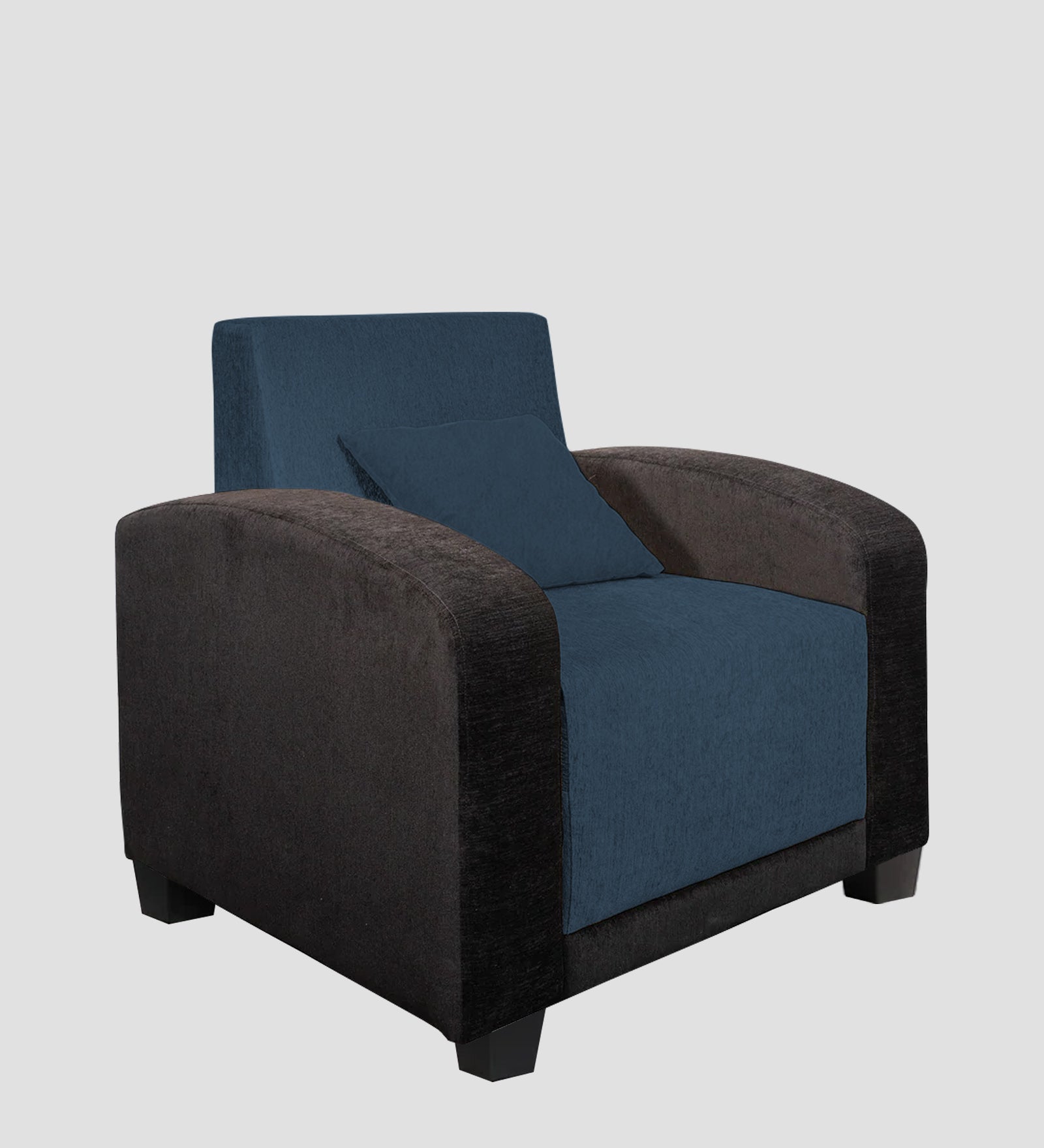 Alex Fabric 1 Seater Sofa In Light Blue Colour - Febonic Living