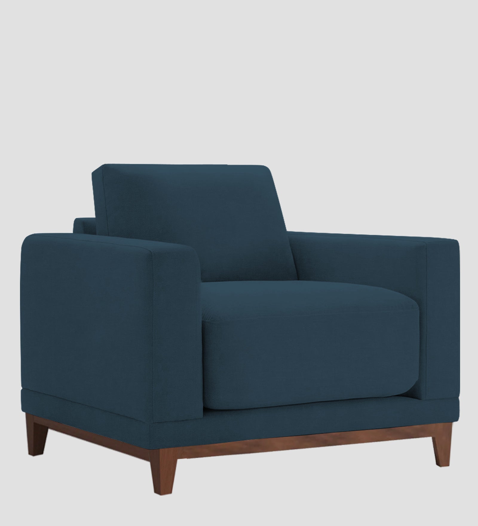Esha Fabric 1 Seater Sofa In Cool Blue Colour - Febonic Living