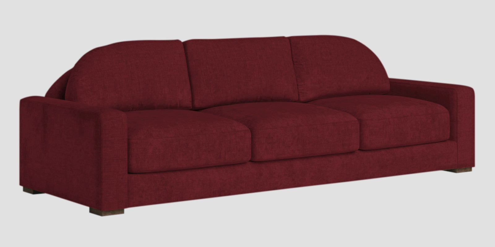 Dara Fabric 3 Seater Sofa In Blood Maroon Colour - Febonic Living