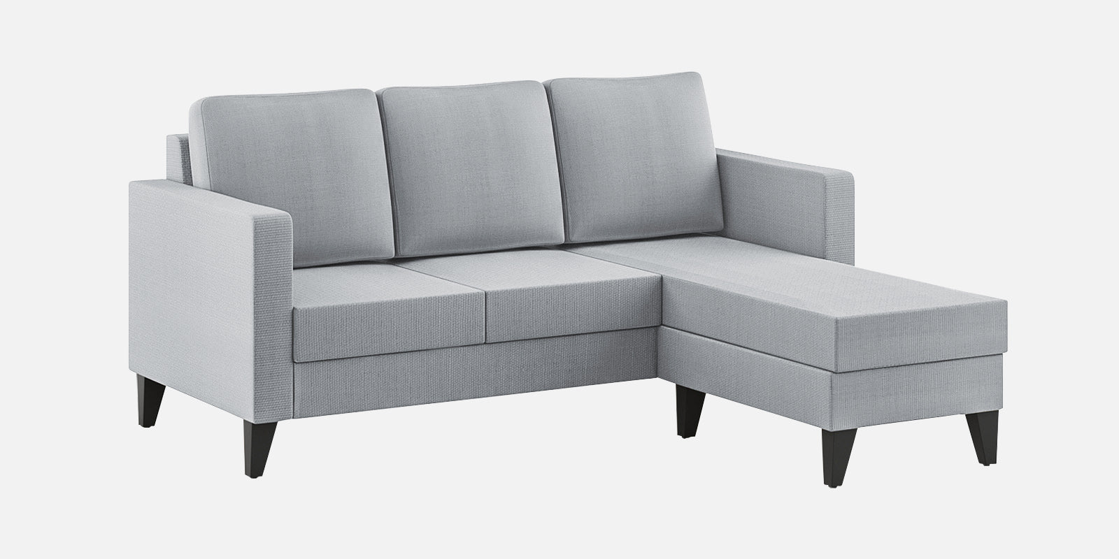 Nori Fabric LHS Sectional Sofa (2+Lounger) In Coin Grey Colour - Febonic Living