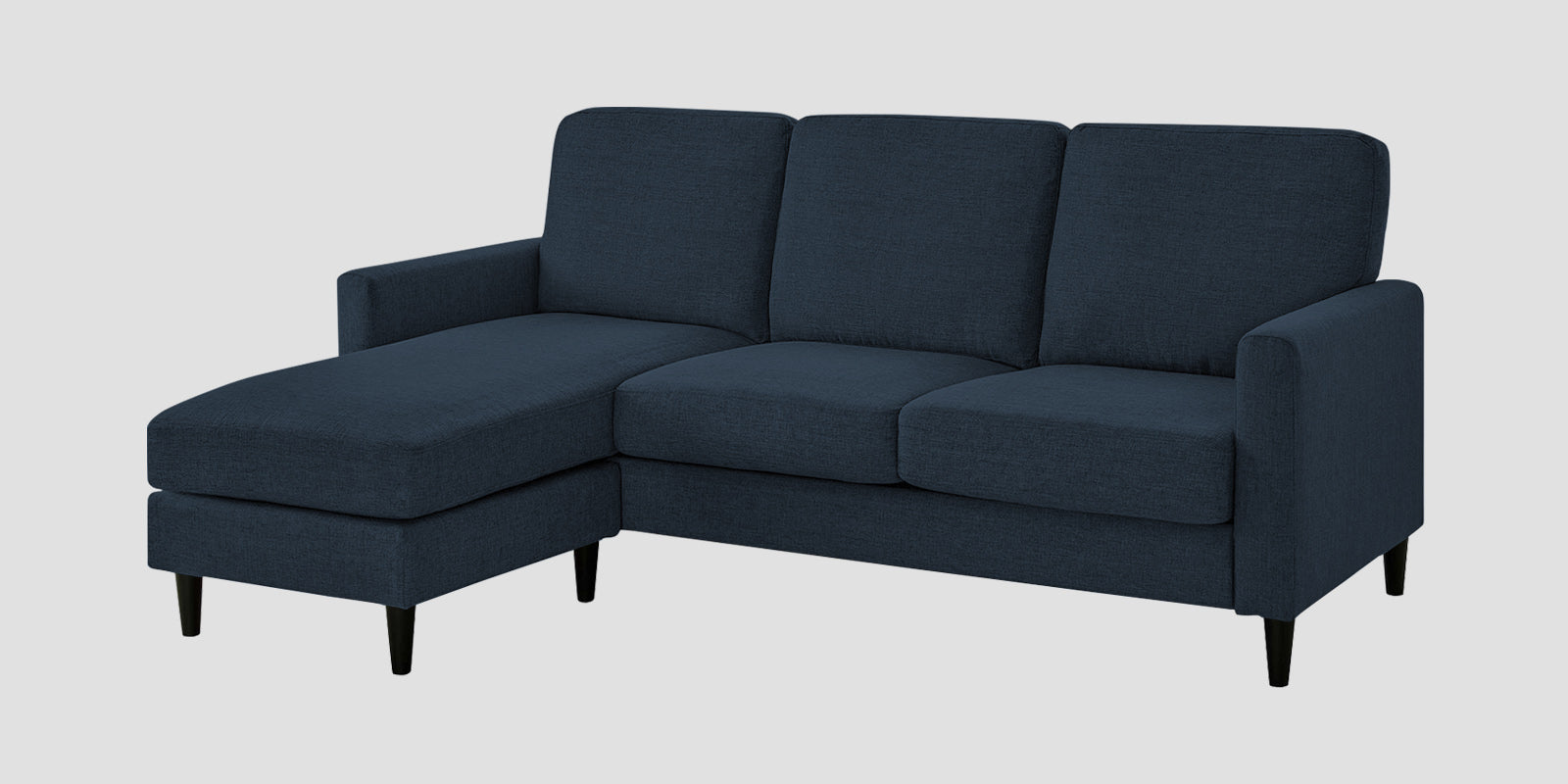 Romie Fabric RHS Sectional Sofa (2+Lounger) In Denim Blue Colour - Febonic Living