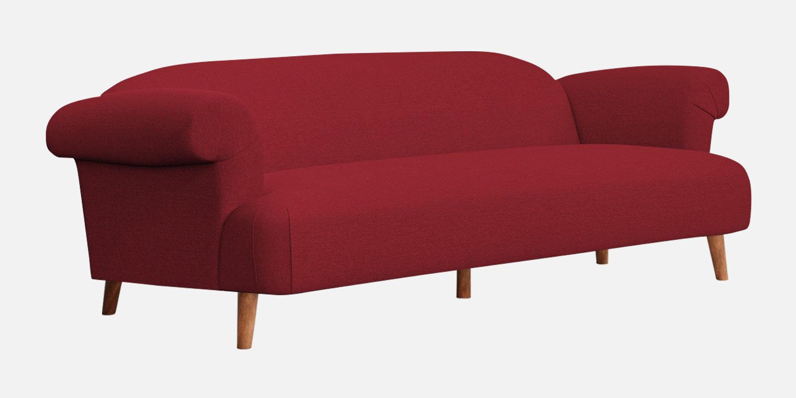 Barber Fabric 3 Seater Sofa In Chilli Red Colour - Febonic Living