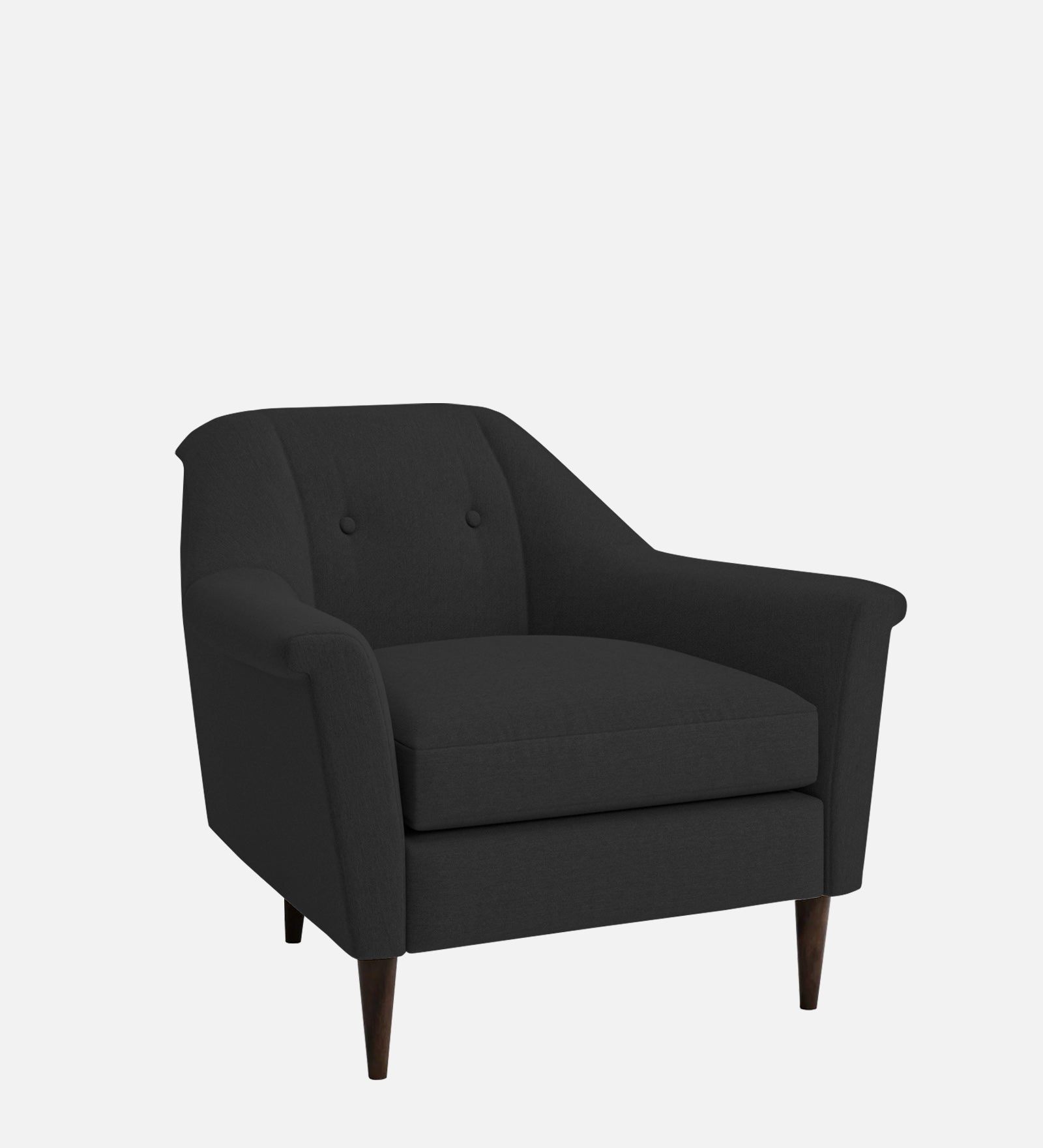 Homer Fabric 1 Seater Sofa In Bitter Black Colour - Febonic Living