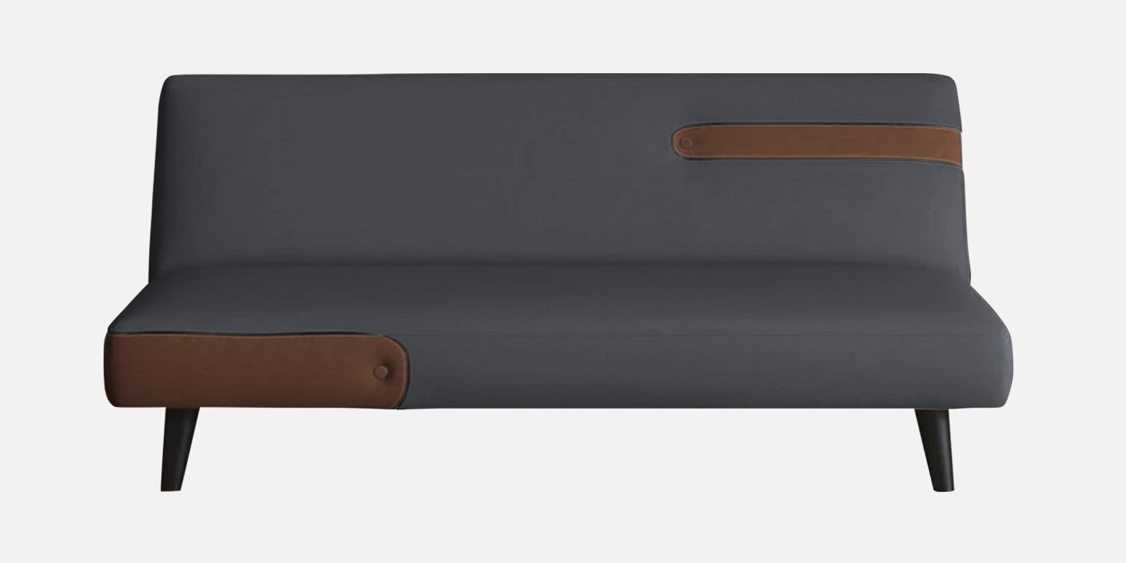 Vedan Fabric 3 Seater Convertible Sofa Cum Bed In Maba Grey Colour - Febonic Living