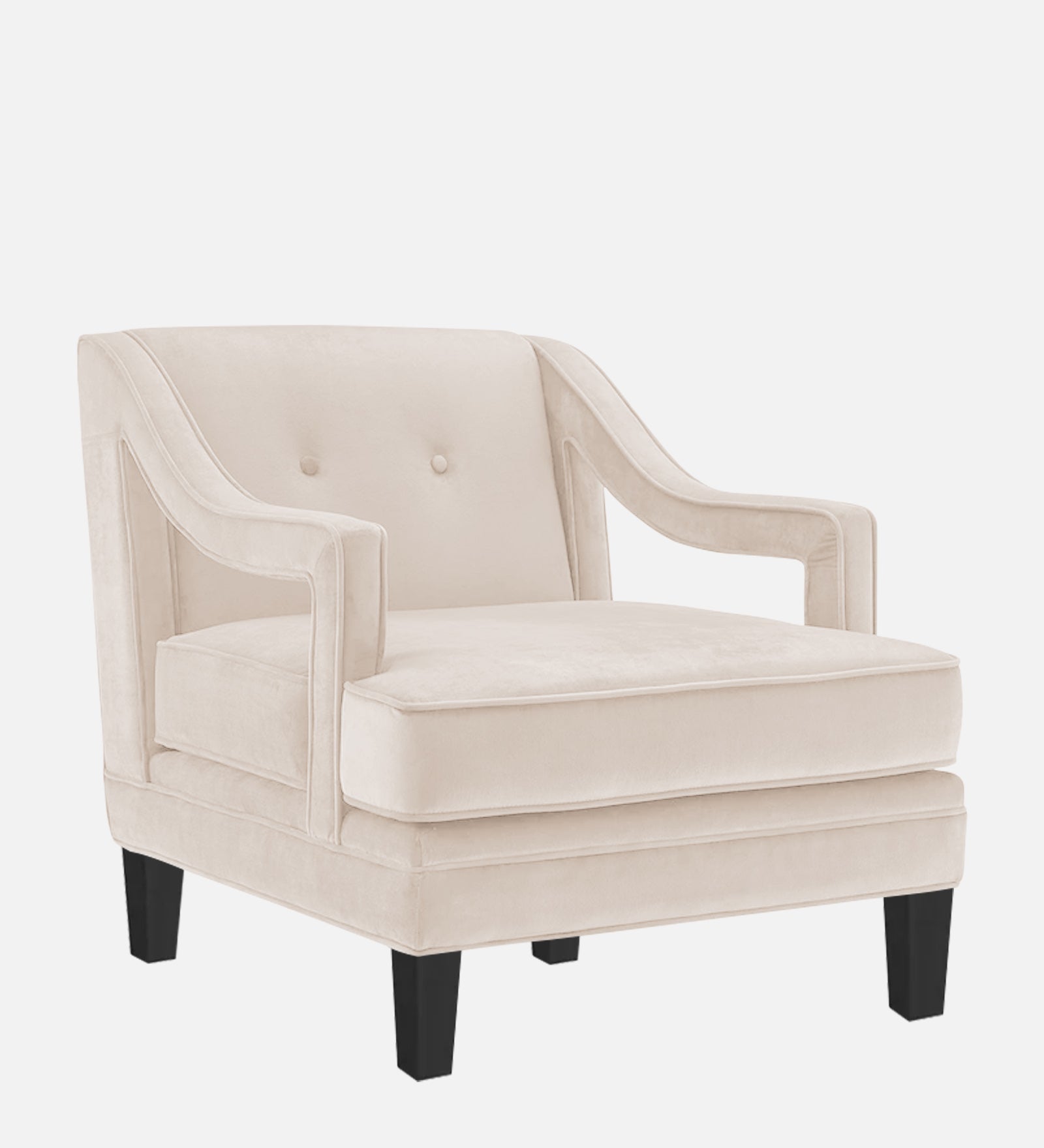 Daffy Velvet 1 Seater Sofa In Camel Beige Colour - Febonic Living