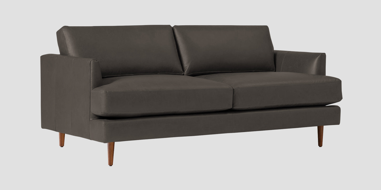 Sterio Leatherette 2 Seater Sofa In Shark Grey Colour - Febonic Living