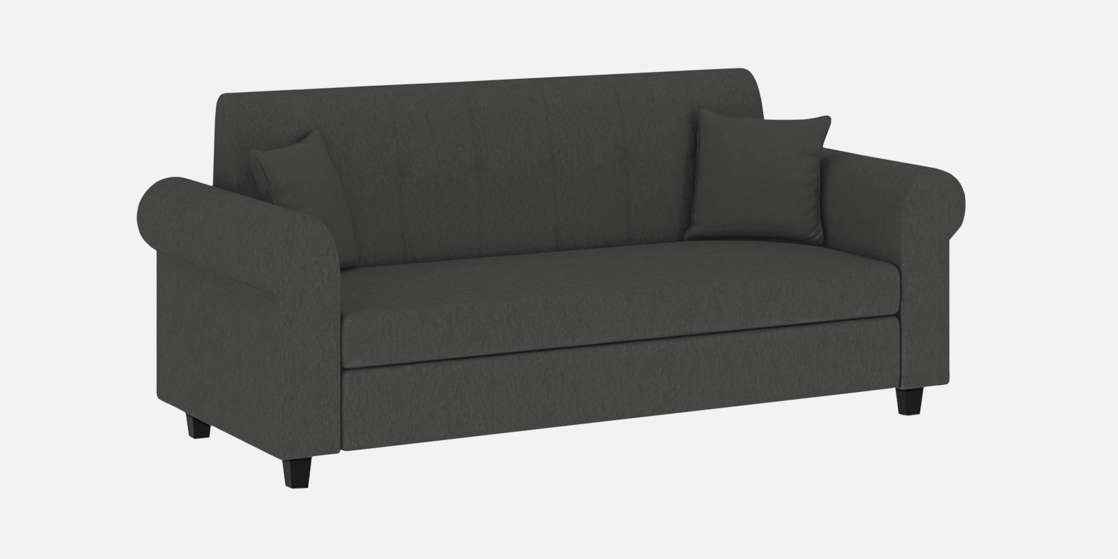 Derado Fabric 3 Seater Sofa In Charcoal Grey Colour - Febonic Living