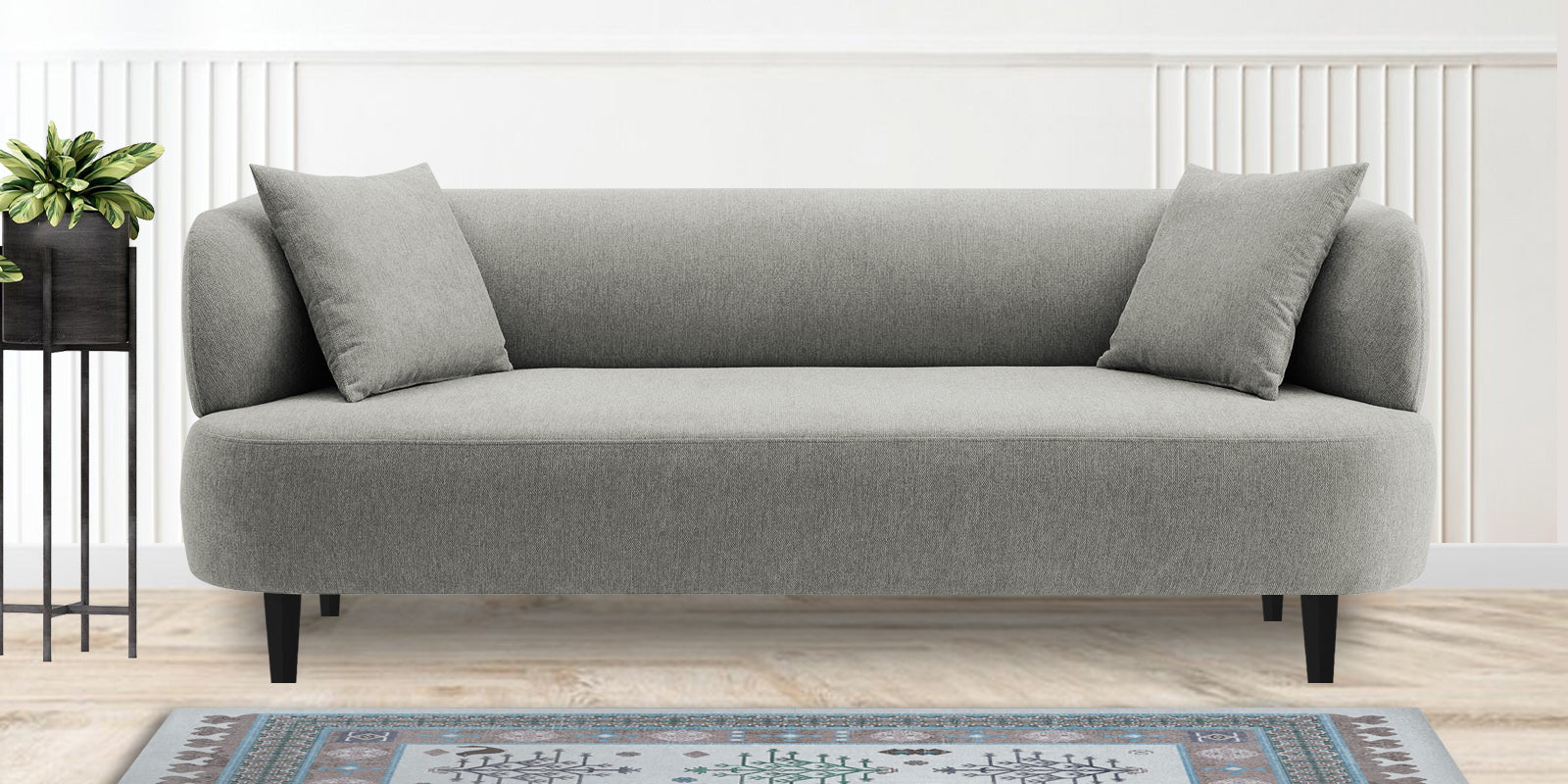 Carson Fabric 3 Seater Sofa In Turtle Green Colour - Febonic Living