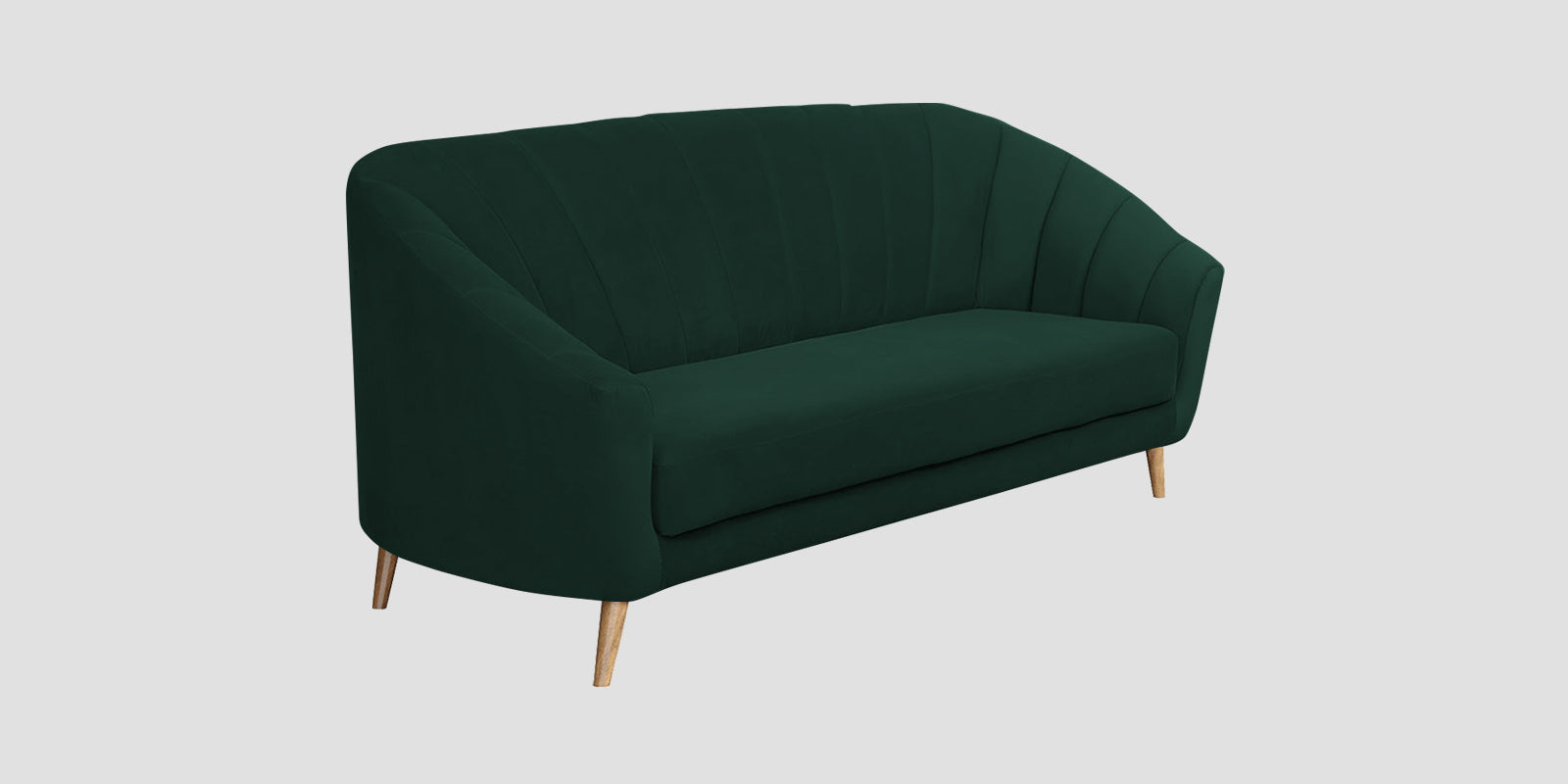 Kaylee Velvet 3 Seater Sofa In Forest Green Colour - Febonic Living
