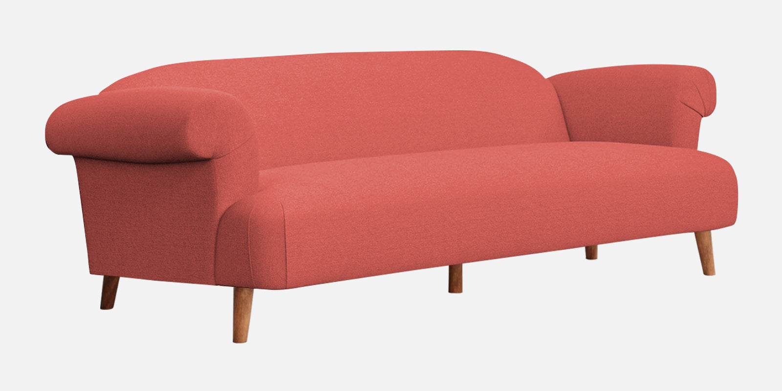 Barber Fabric 3 Seater Sofa In Salmon Pink Colour - Febonic Living