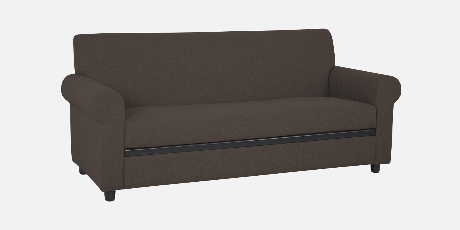 Ribby Fabric 3 Seater Sofa in Caspa Brown Colour