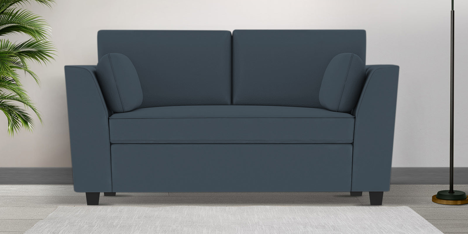 Bristo Velvet 2 Seater Sofa in Oxford Blue Colour With Storage