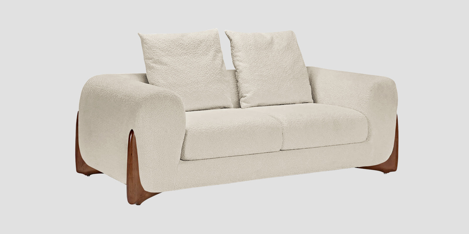 Boko Boucle 2 Seater Sofa In Shell White Colour - Febonic Living