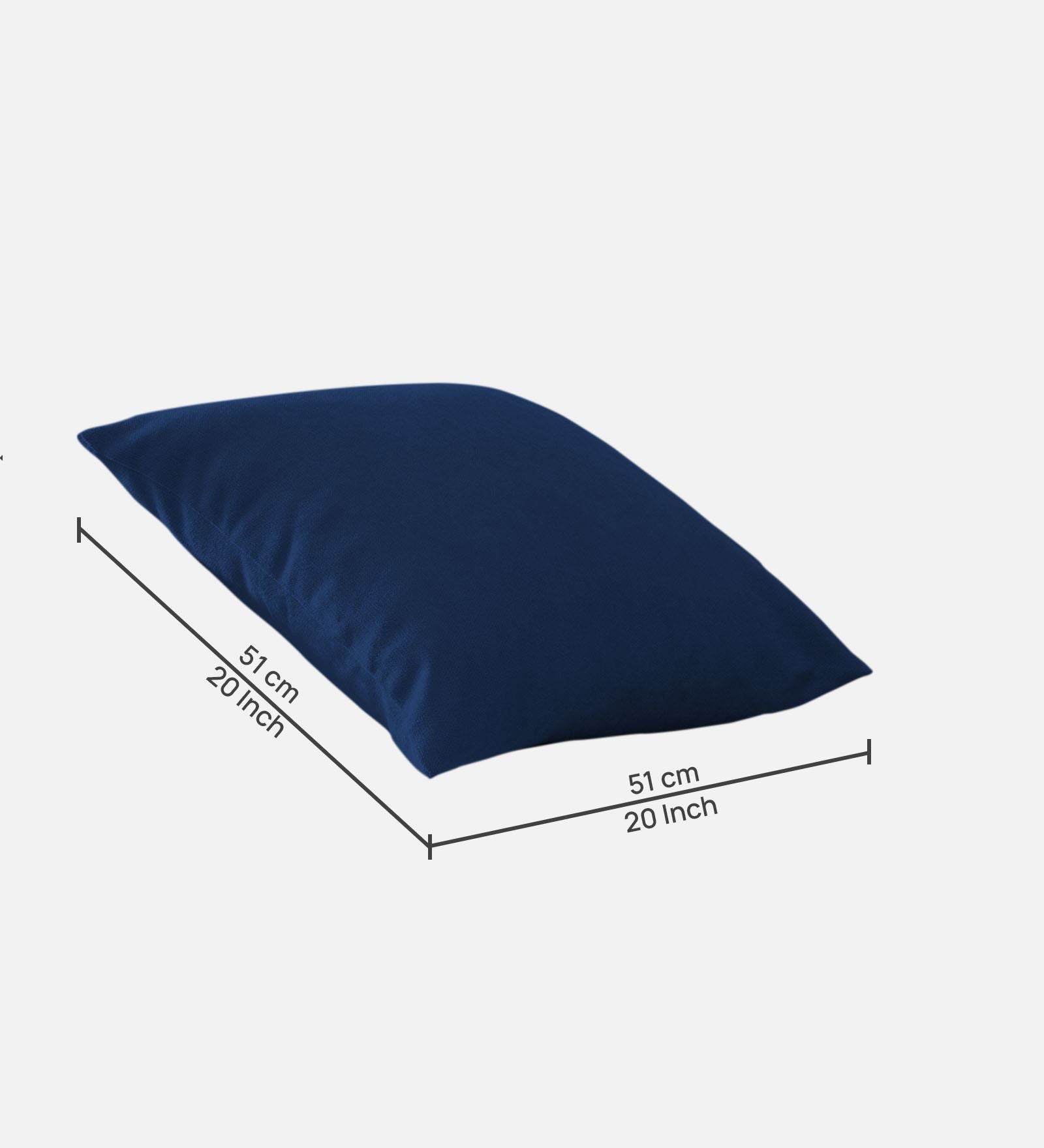 Kaya Fabric Geometric 20x20 inches Cushion + Covers (Pack of 2) In Royal Blue Colour - Febonic Living