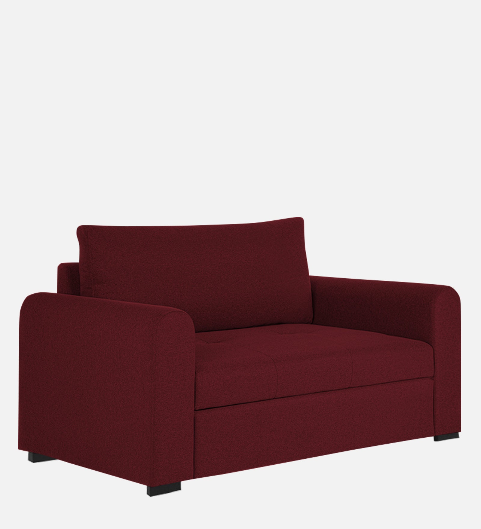 Sigma Fabric 1 Seater Sofa In Blood Maroon Colour - Febonic Living