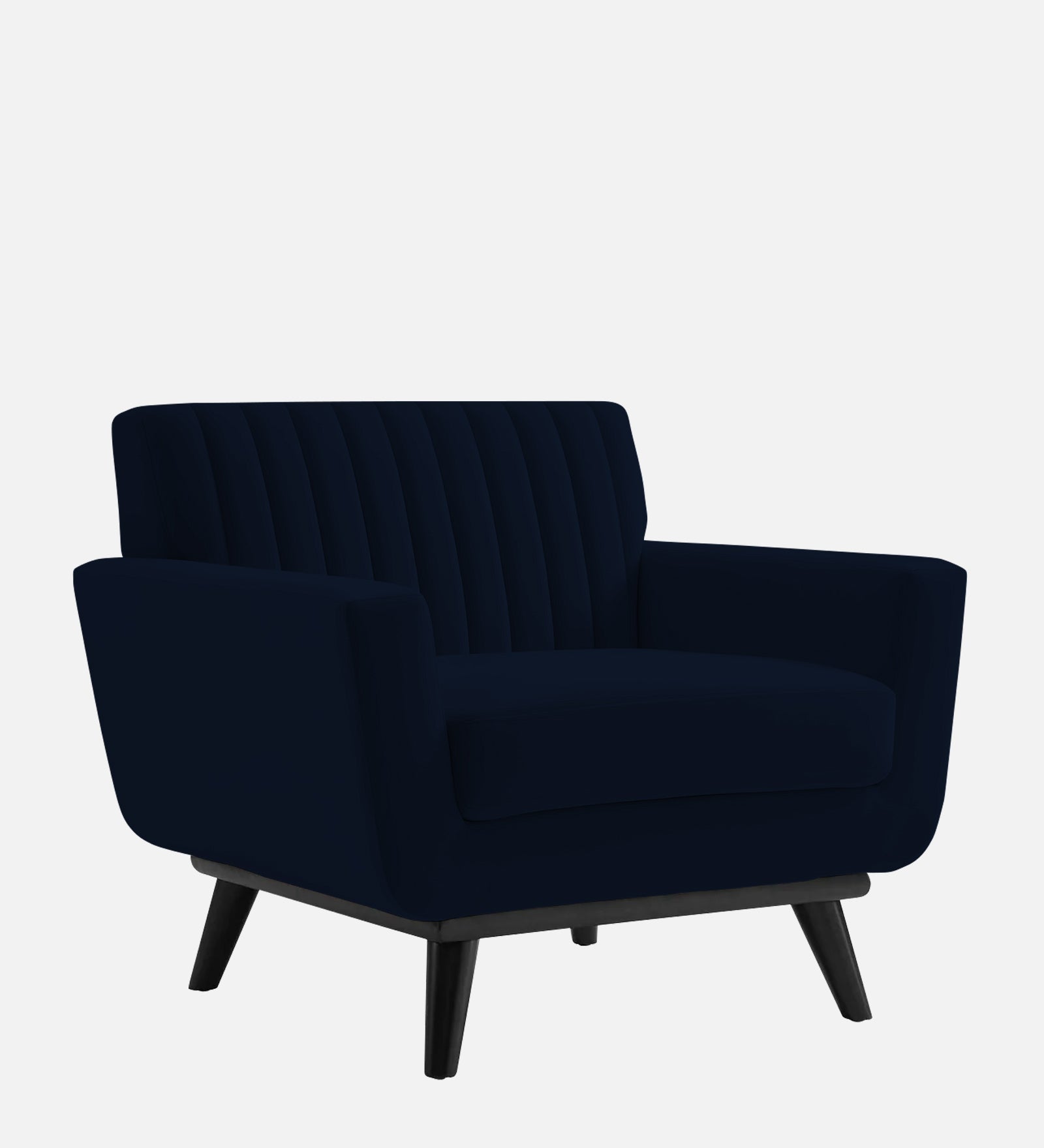 Tucker Velvet 1 Seater Sofa In Dark Blue Colour - Febonic Living