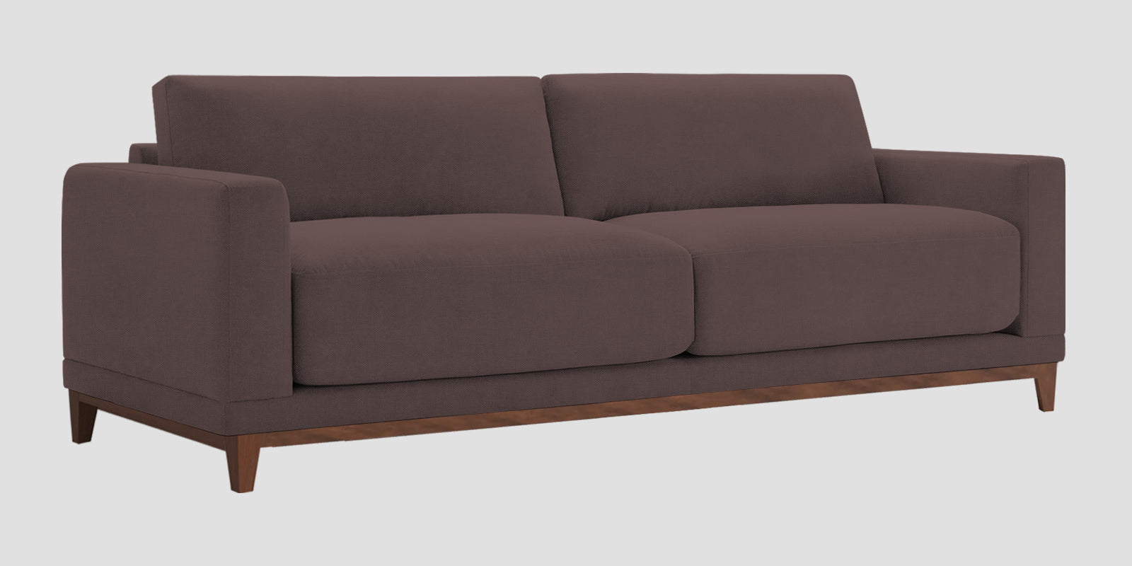 Esha Fabric 3 Seater Sofa In Night Brown Colour - Febonic Living