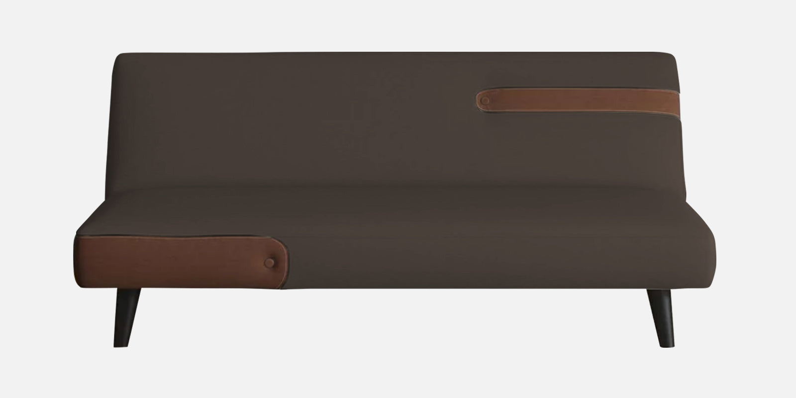 Vedan Fabric 3 Seater Convertible Sofa Cum Bed In Caspa Brown Colour - Febonic Living
