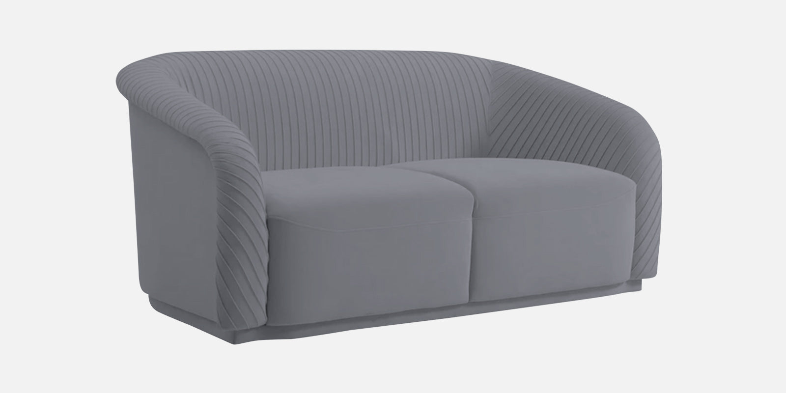 Yara Velvet Fabric 2 Seater Sofa In Pubble Grey Colour - Febonic Living