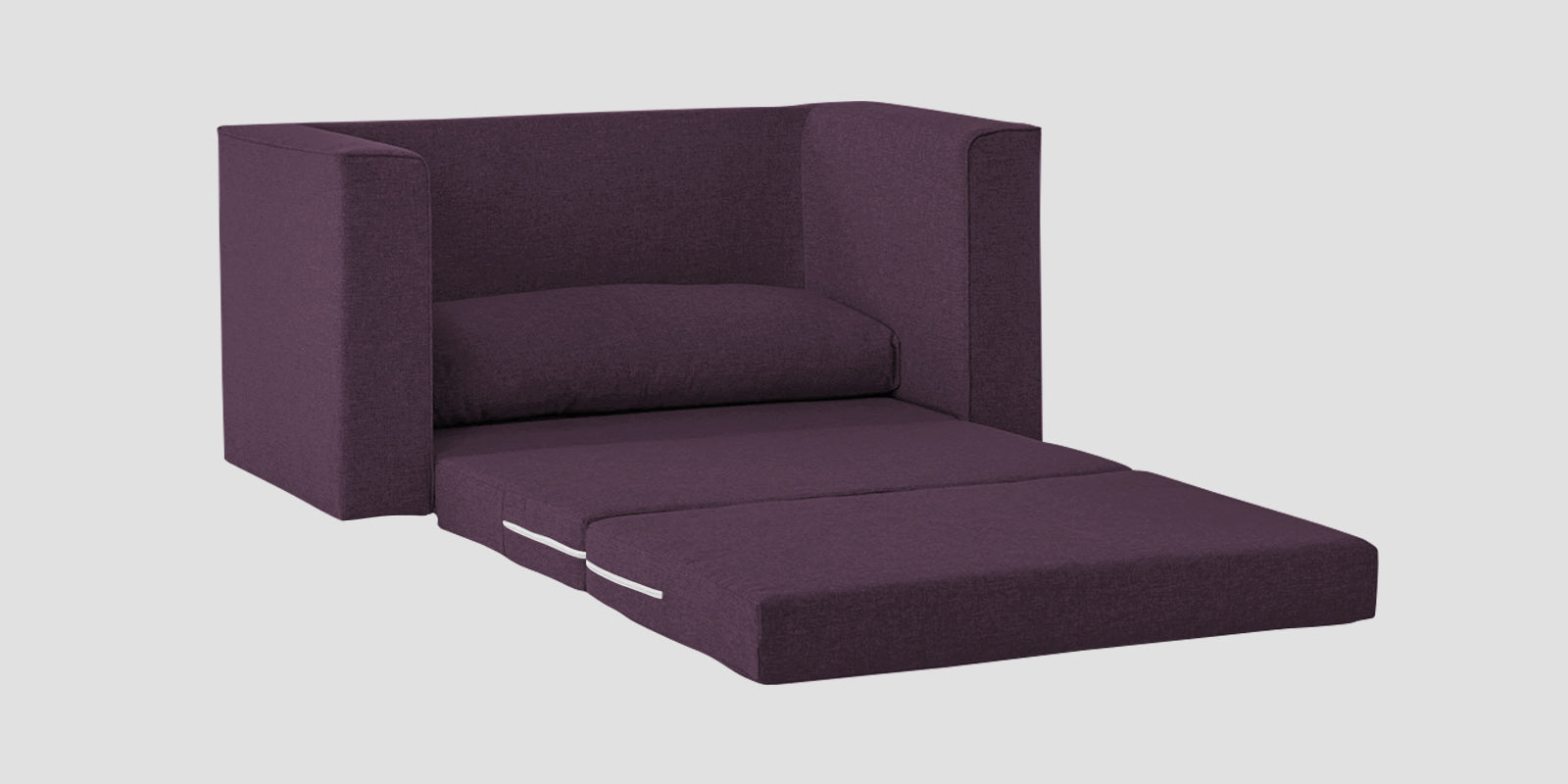 Kenia Fabric 2 Seater Foldable Sofa Cum Bed In Greek Purple Colour - Febonic Living