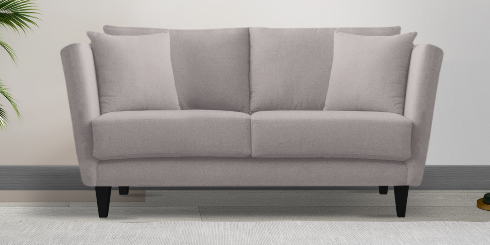 Norway Velvet 2 Seater Sofa In Pearl Grey Colour - Febonic Living