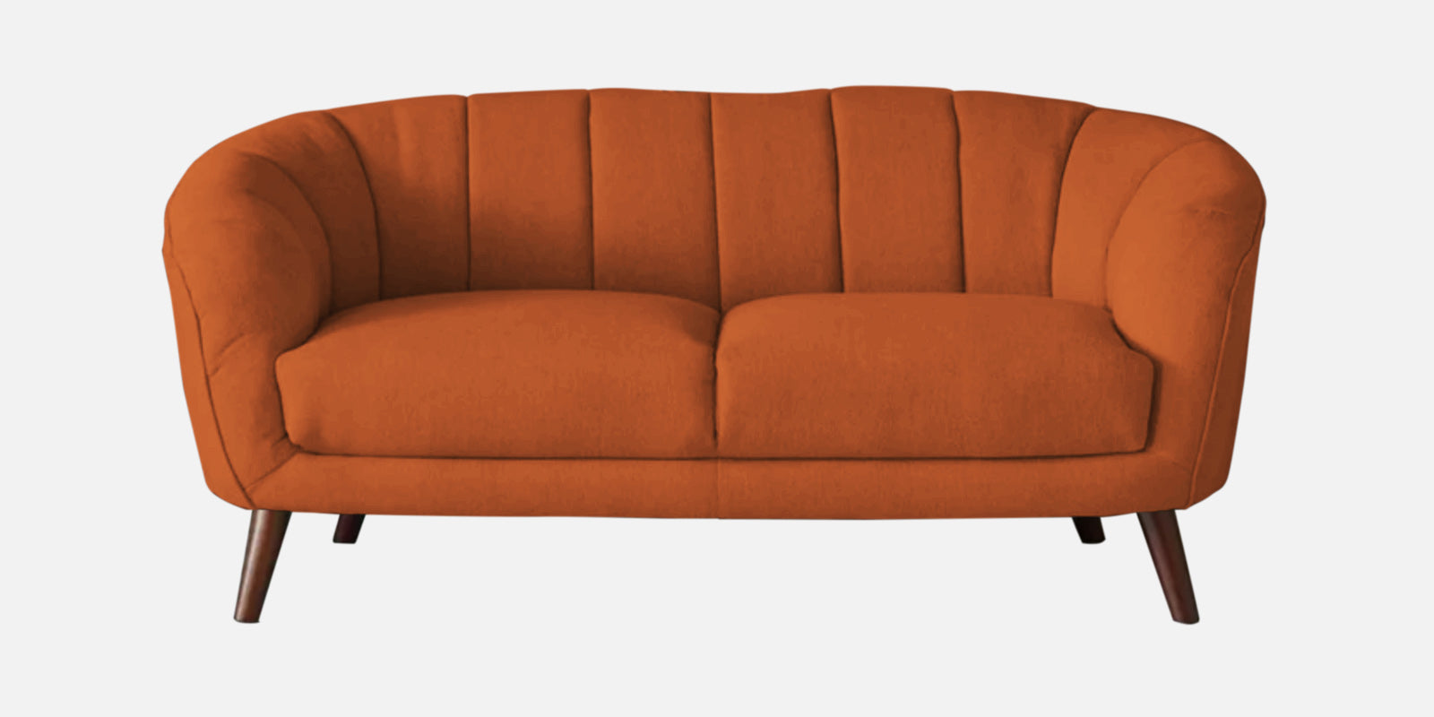 Benjamin Fabric 2 Seater Sofa In Vivid Orange Colour - Febonic Living