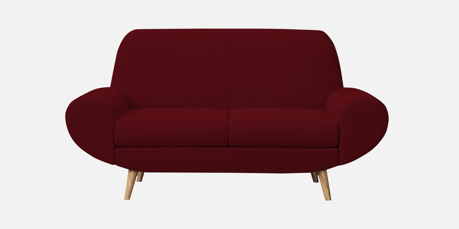 Jessy Fabric 2 Seater Sofa In Ruby Red Colour - Febonic Living