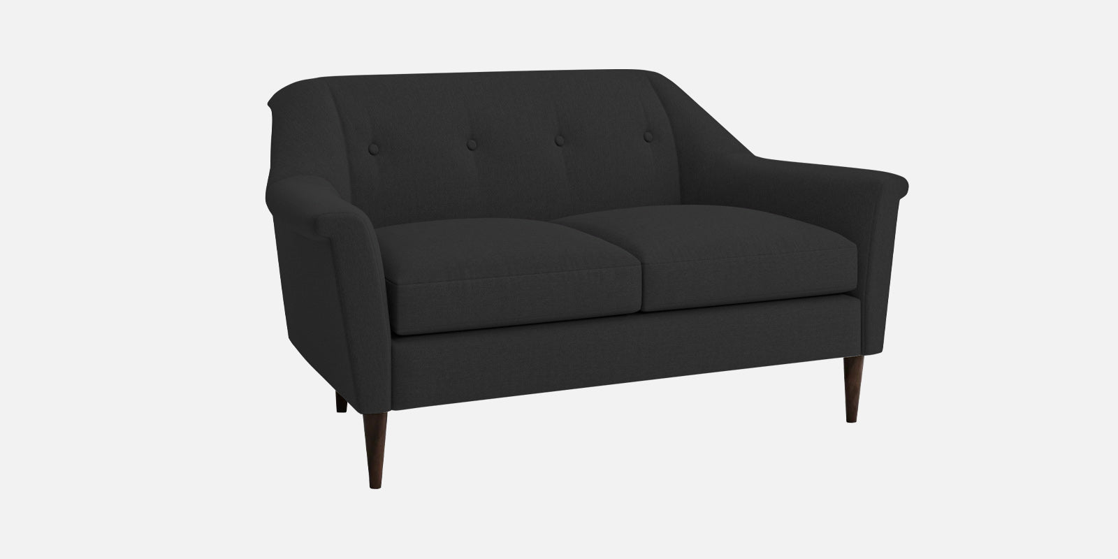 Homer Fabric 2 Seater Sofa In Bitter Black Colour - Febonic Living