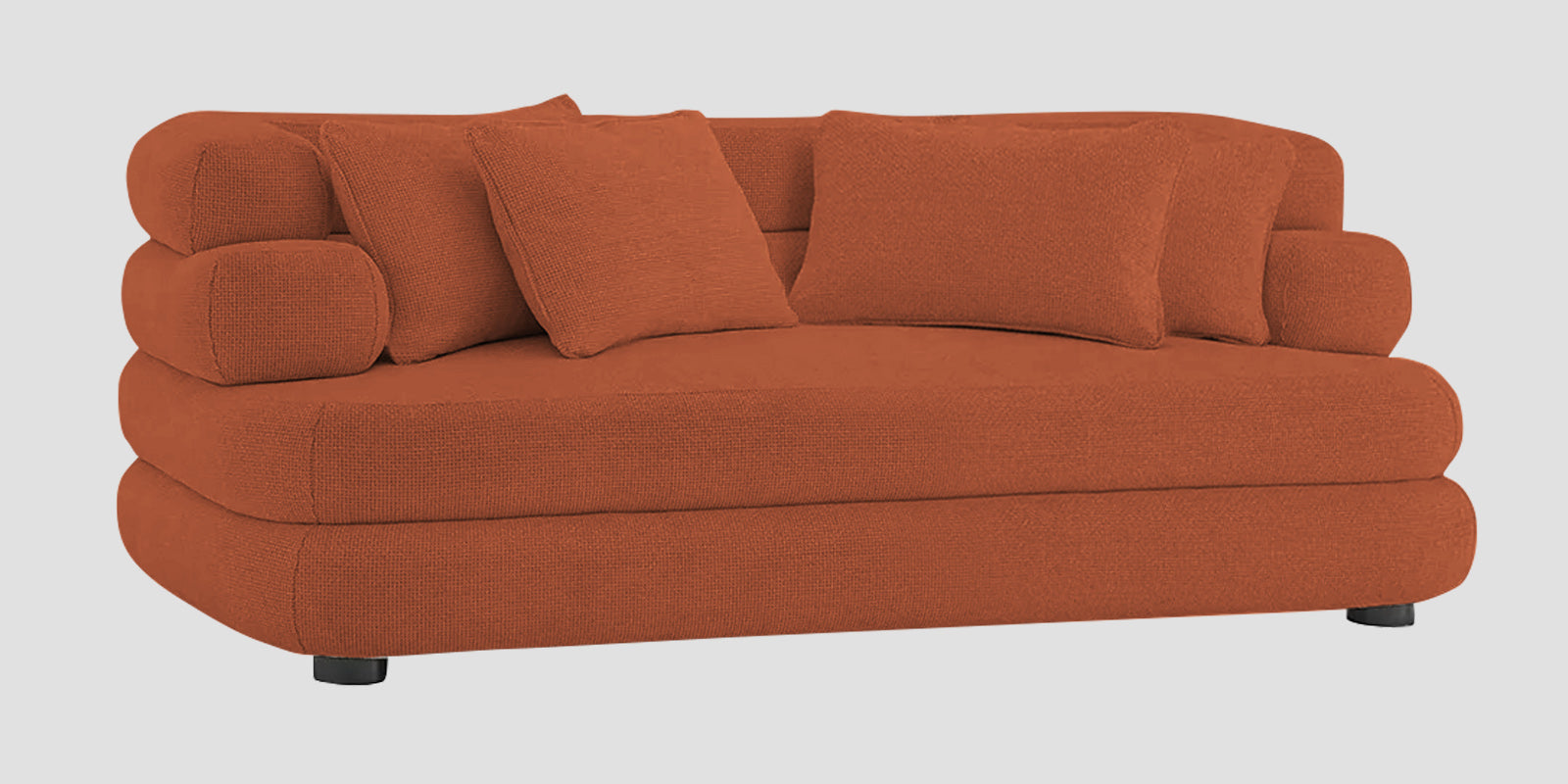 Wener Fabric 2 Seater Sofa In Royal Orange Colour - Febonic Living