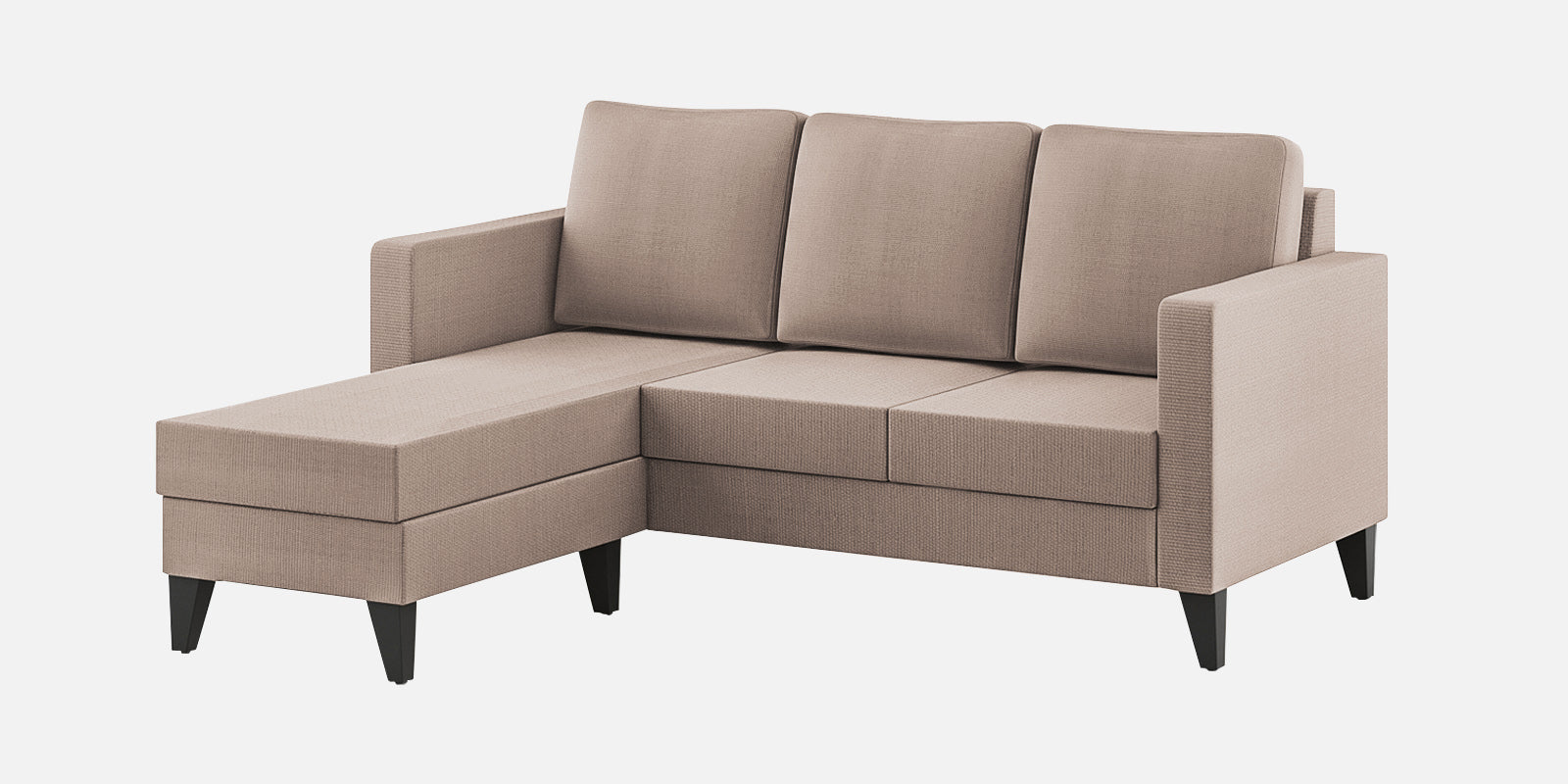 Nori Fabric RHS Sectional Sofa (2+Lounger) In Kadhi Beige Colour - Febonic Living