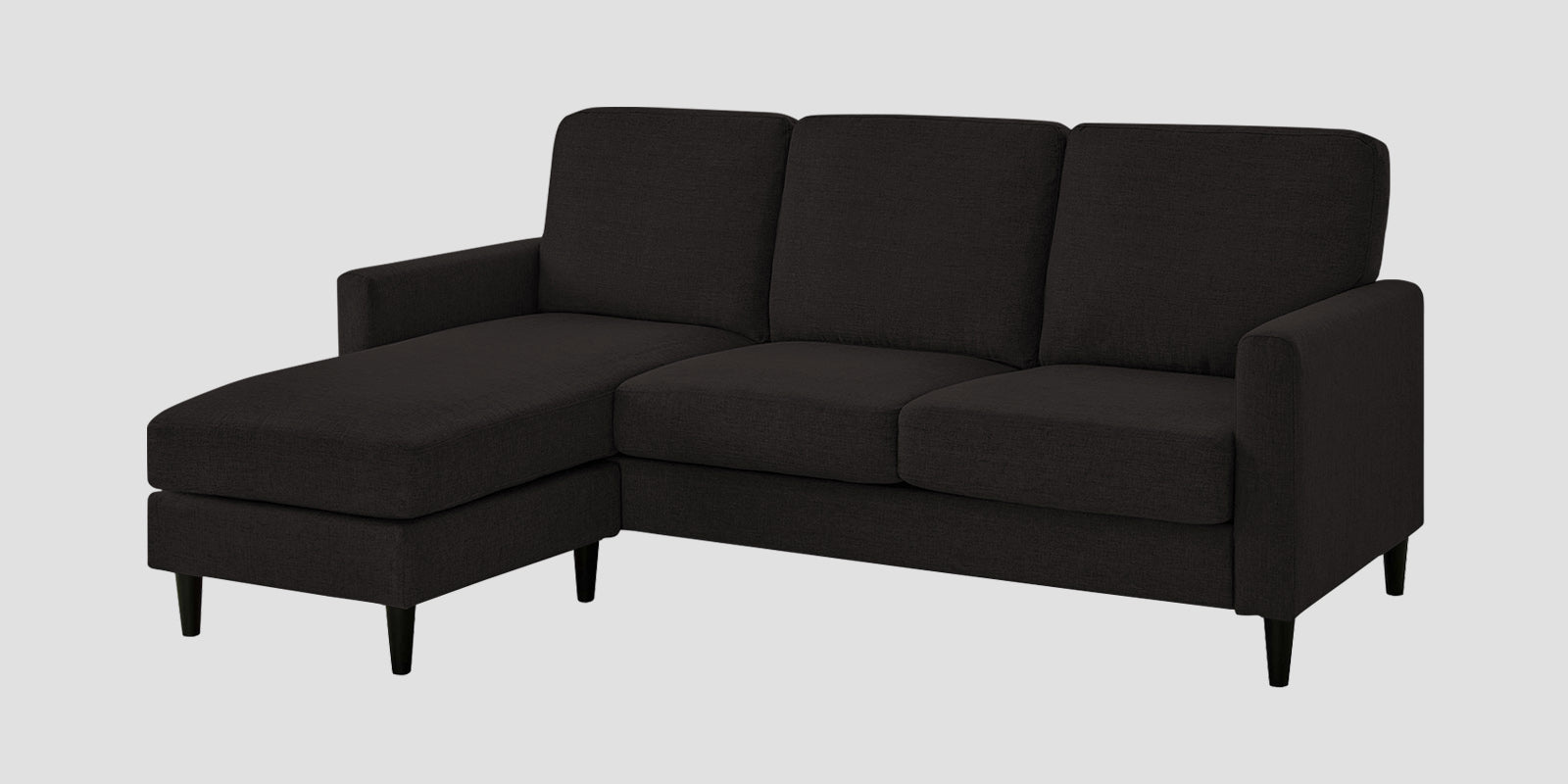 Romie Fabric RHS Sectional Sofa (2+Lounger) In Cara Brown Colour - Febonic Living