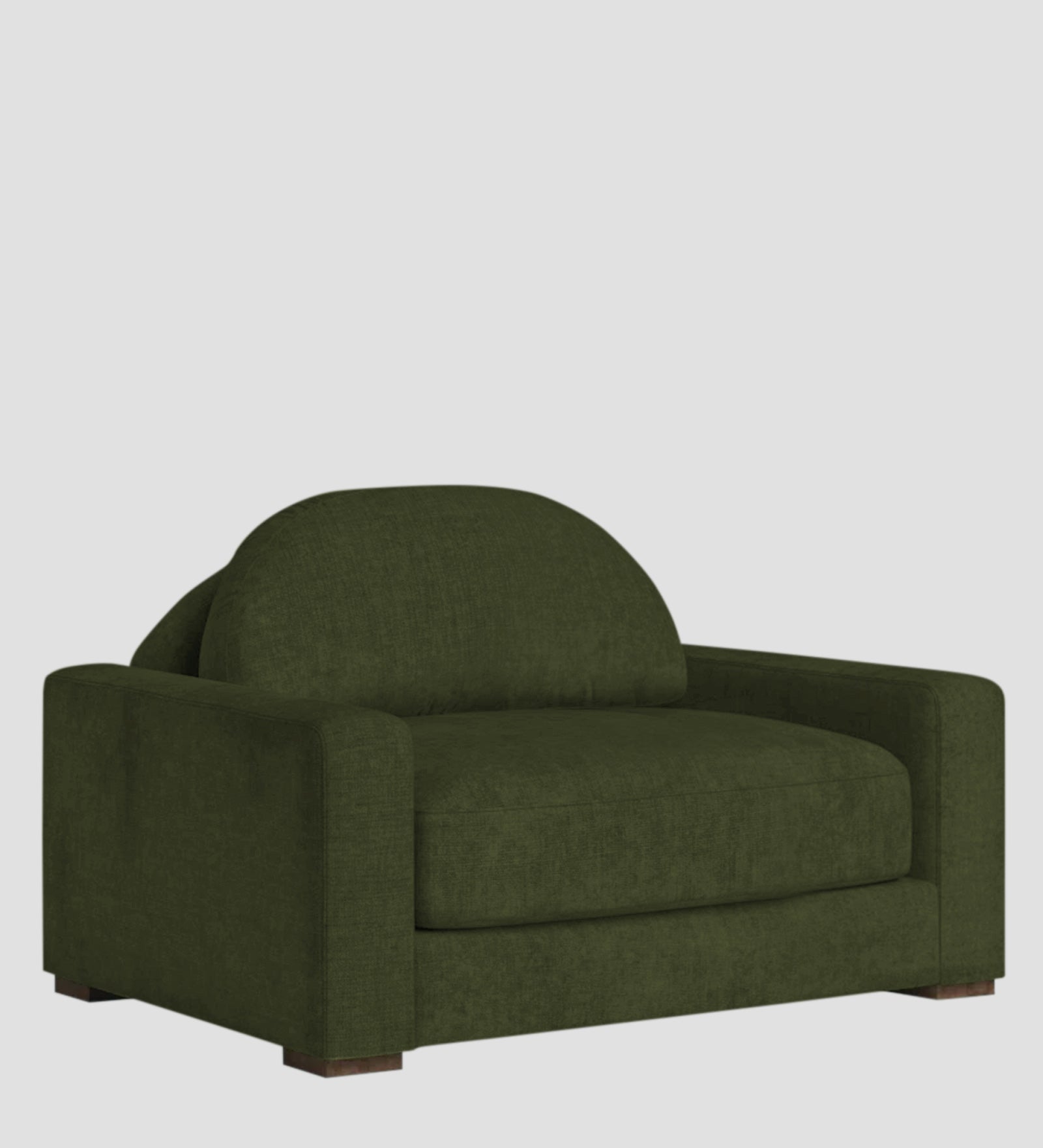 Dara Fabric 1 Seater Sofa In Olive Green Colour - Febonic Living