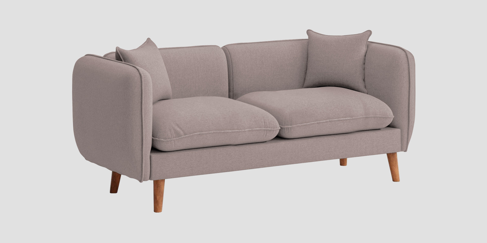 Reva Fabric 2 Seater Sofa In Almond Beige Colour