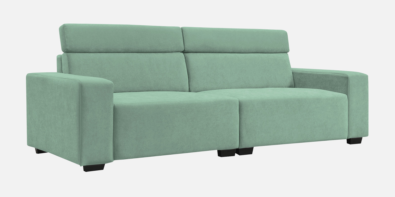 Hiro Fabric 3 Seater Sofa In Mist Blue Colour - Febonic Living