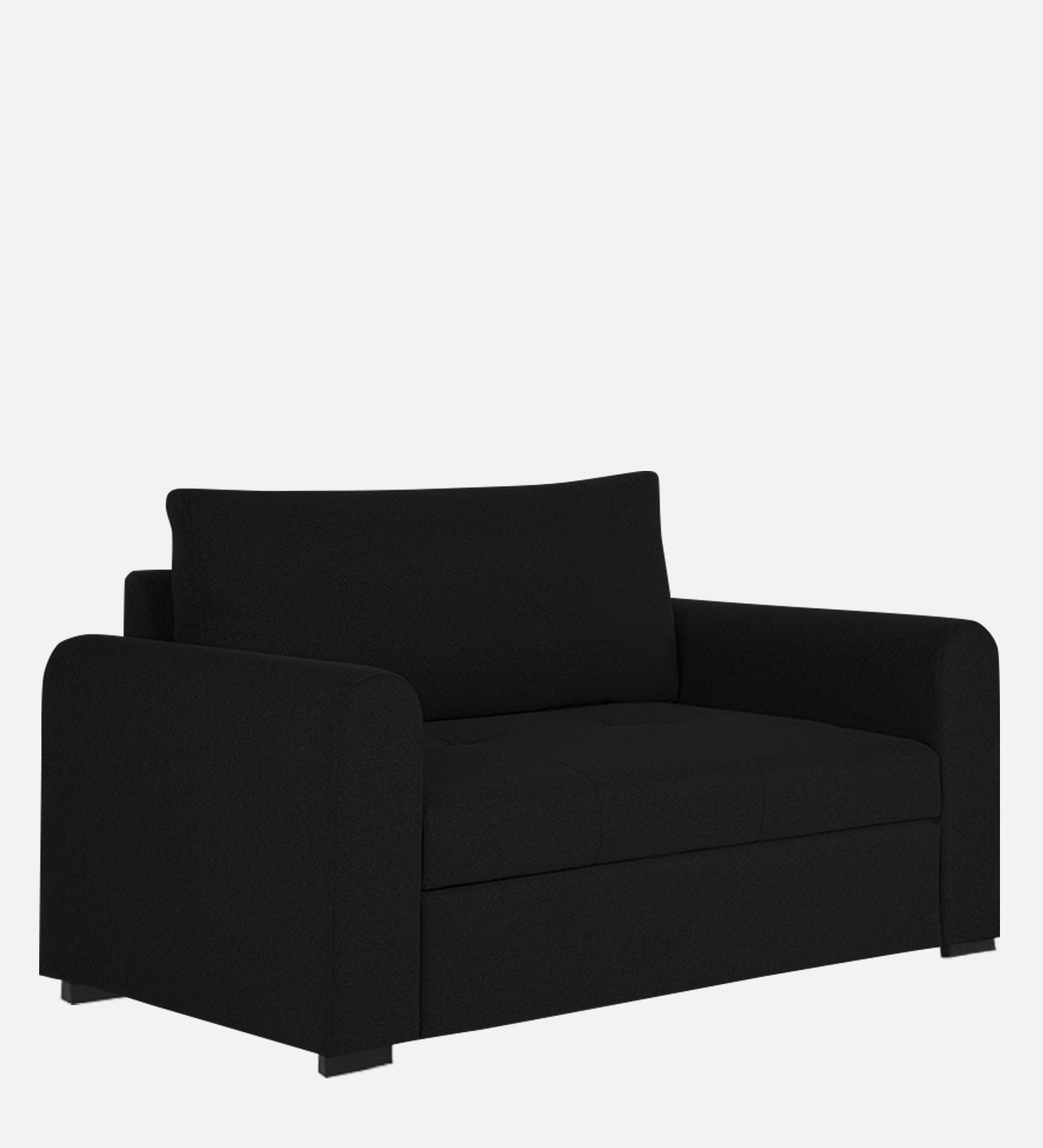 Sigma Fabric 1 Seater Sofa In Zed Black Colour - Febonic Living