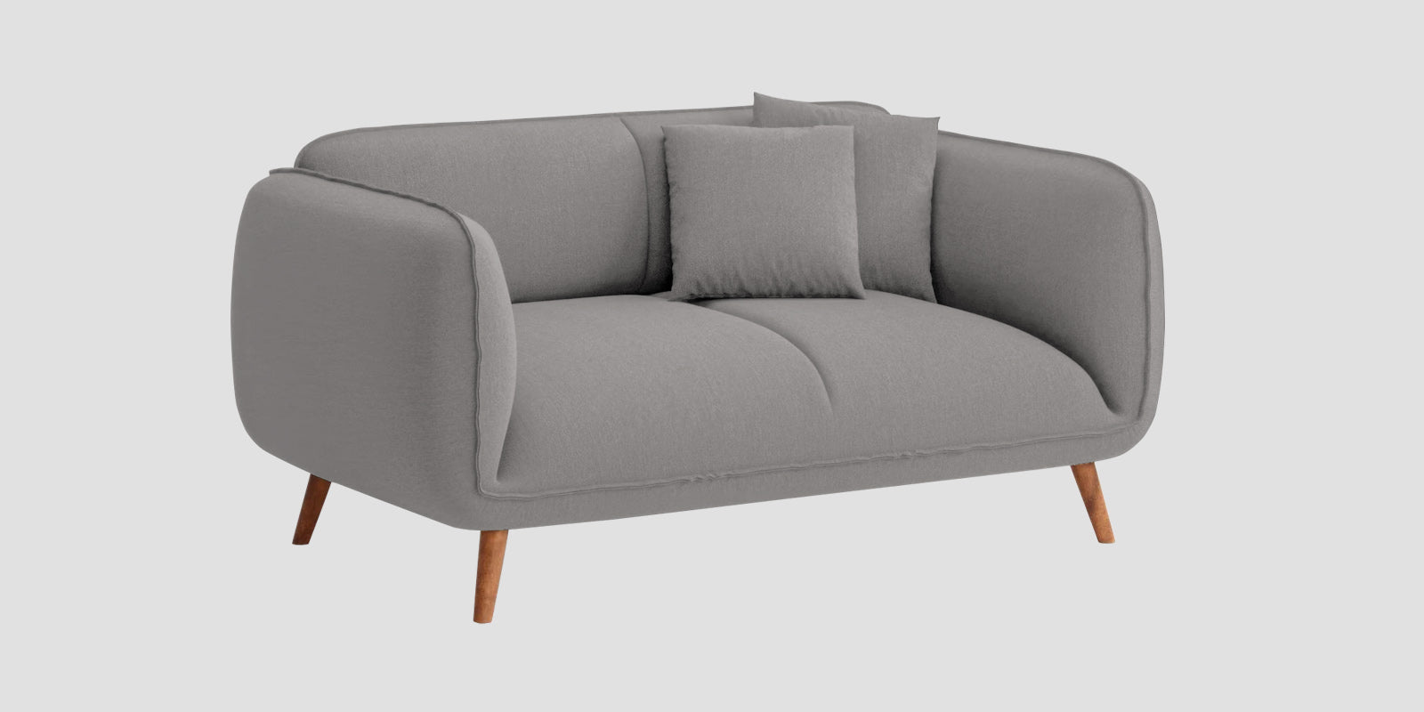 Zia Fabric 2 Seater Sofa In Silver Grey Colour - Febonic Living
