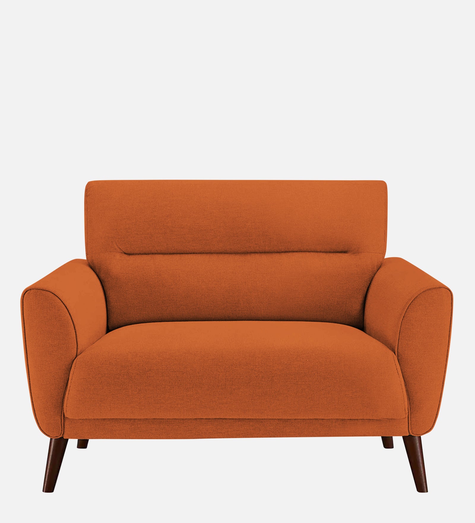 Castro Fabric 1 Seater Sofa In Vivid Orange Colour - Febonic Living