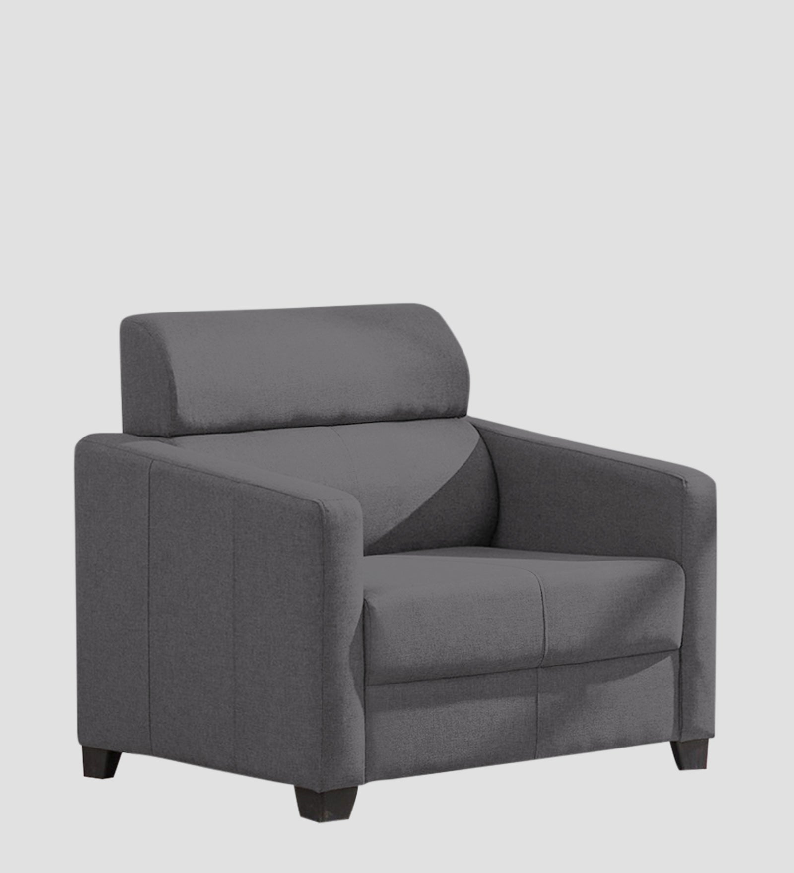 Devo Fabric 1 Seater Sofa In Sudo Grey Colour - Febonic Living