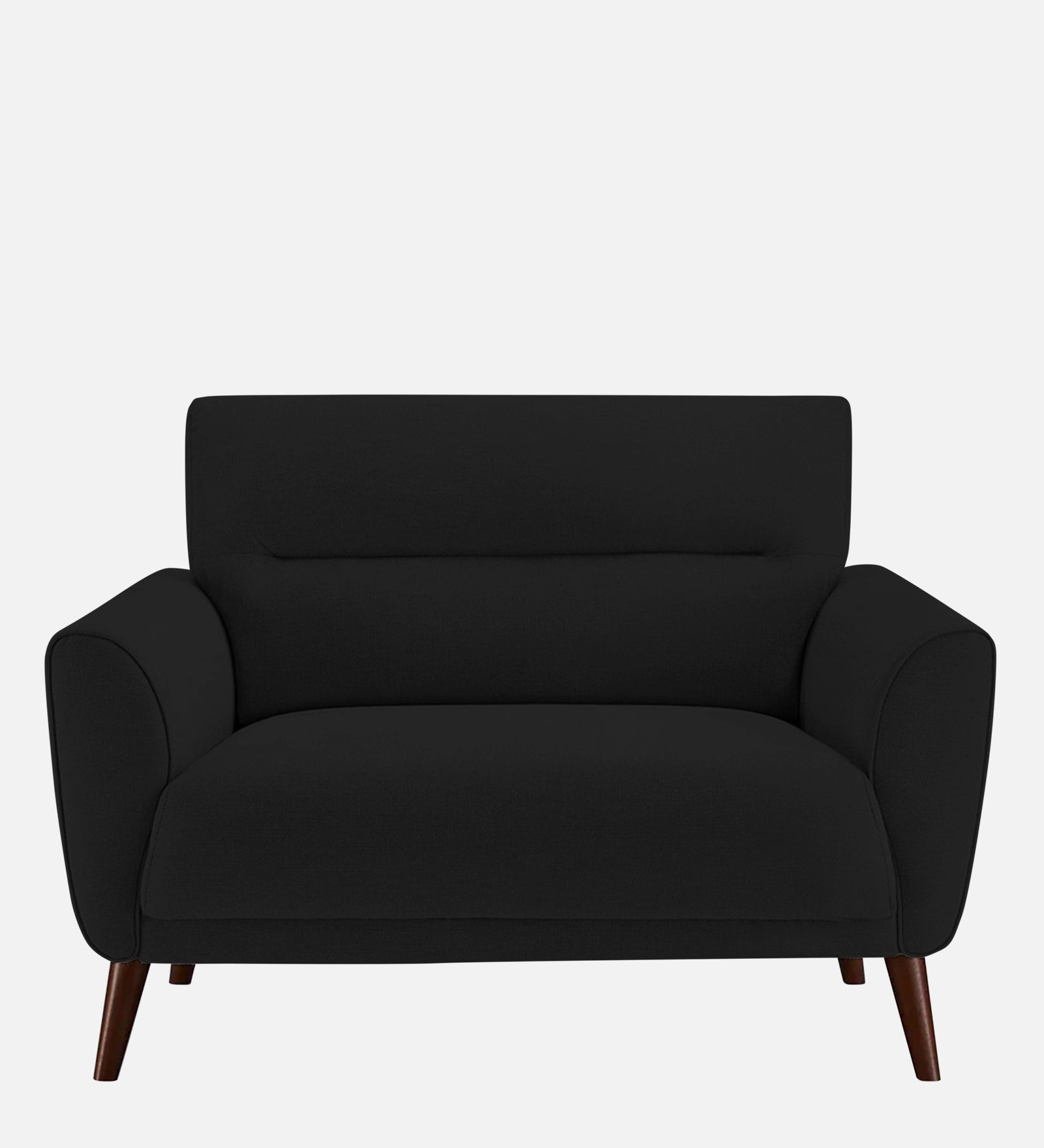 Castro Fabric 1 Seater Sofa In Zed Black Colour - Febonic Living
