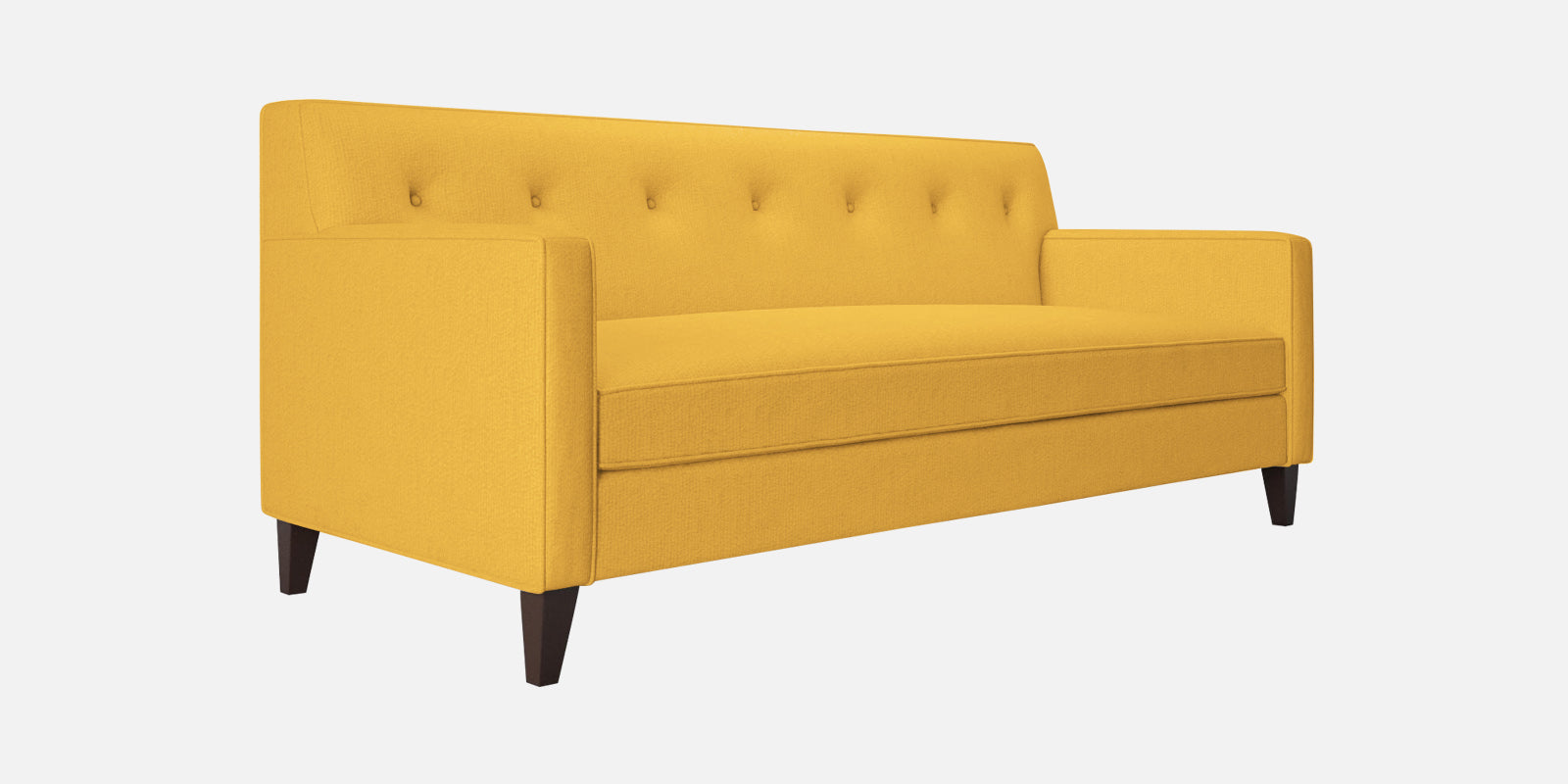 Miller Fabric 3 Seater Sofa In Bold Yellow Colour - Febonic Living