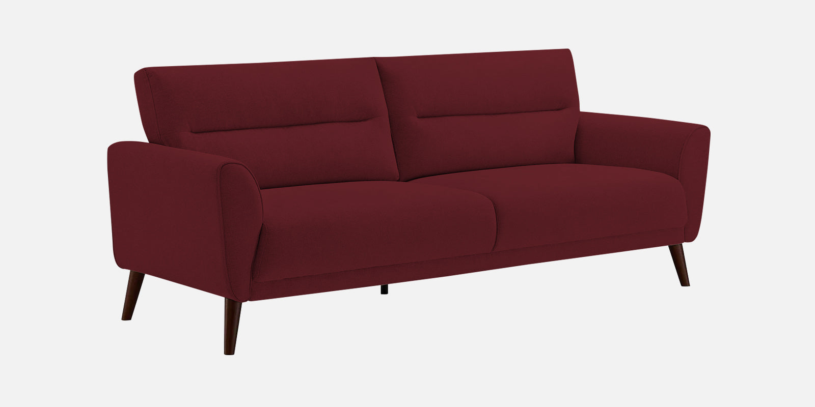 Castro Fabric 3 Seater Sofa In Blood Maroon Colour - Febonic Living