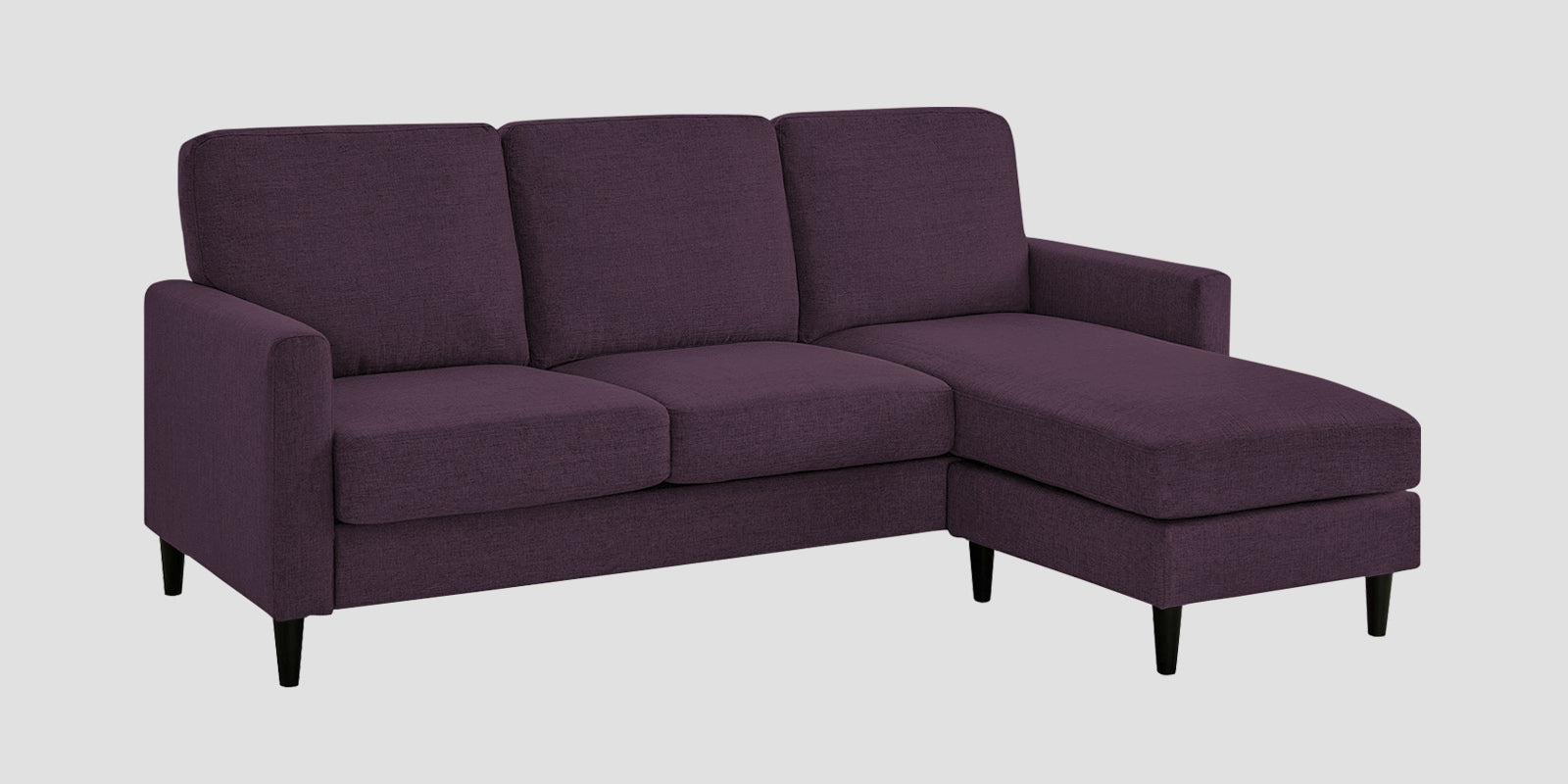 Romie Fabric LHS Sectional Sofa (2+Lounger) In Greek Purple Colour - Febonic Living