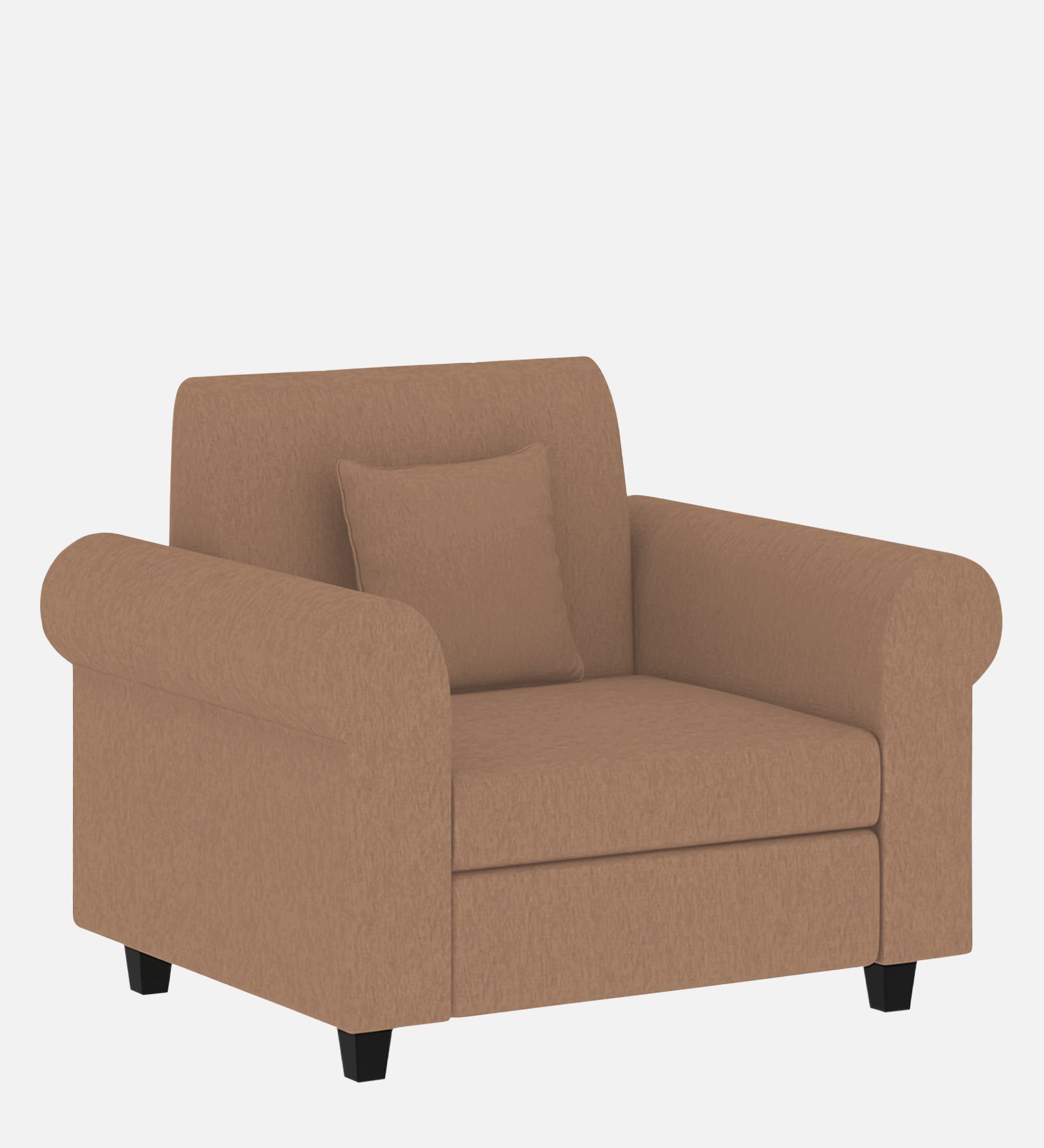 Derado Fabric 1 Seater Sofa In Cosmic Beige Colour - Febonic Living