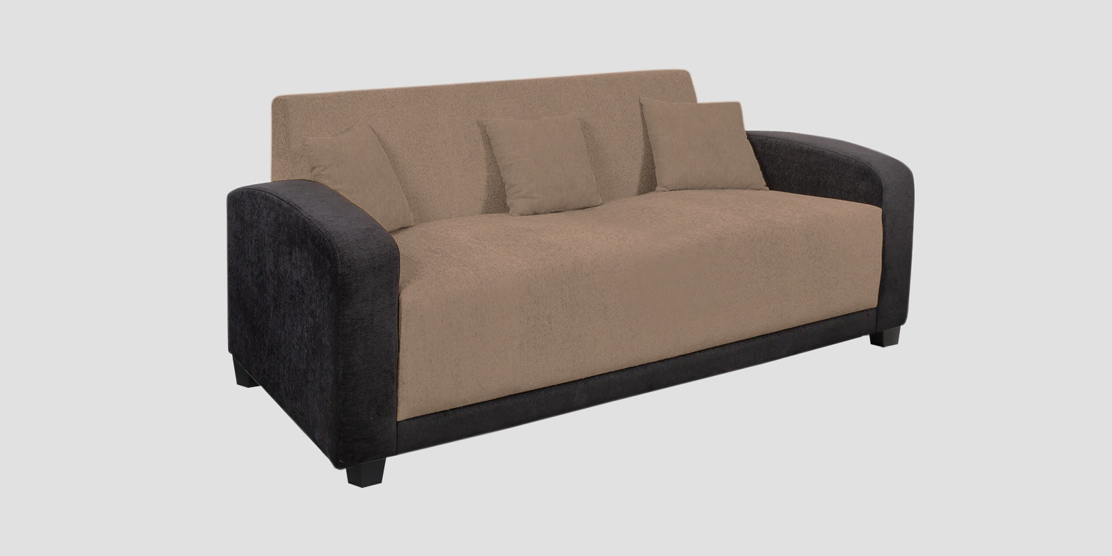 Alex Fabric 3 Seater Sofa In Cookie Beige Colour - Febonic Living